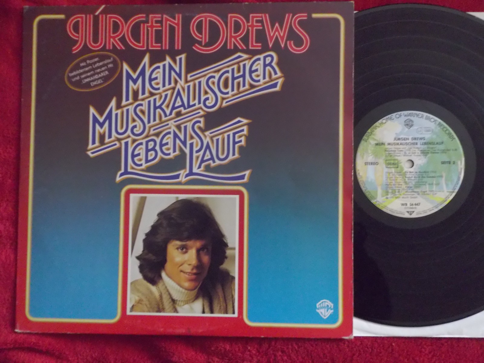 Jürgen Drews – Mein musikalischer Lebenslauf | Warner Bros. Records LP, 1977, mit Poster