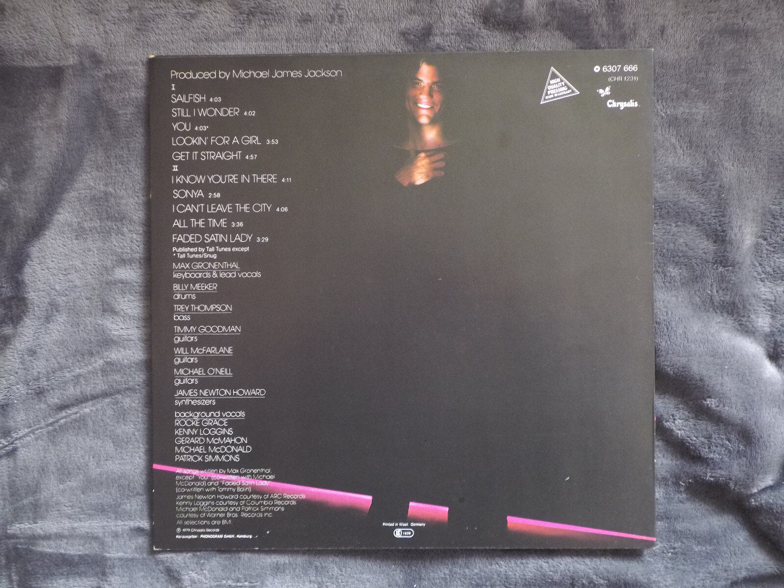 Max Gronenthal – Whistling in the dark | Chrysalis Records LP, Deutschland 1979, Bild 2