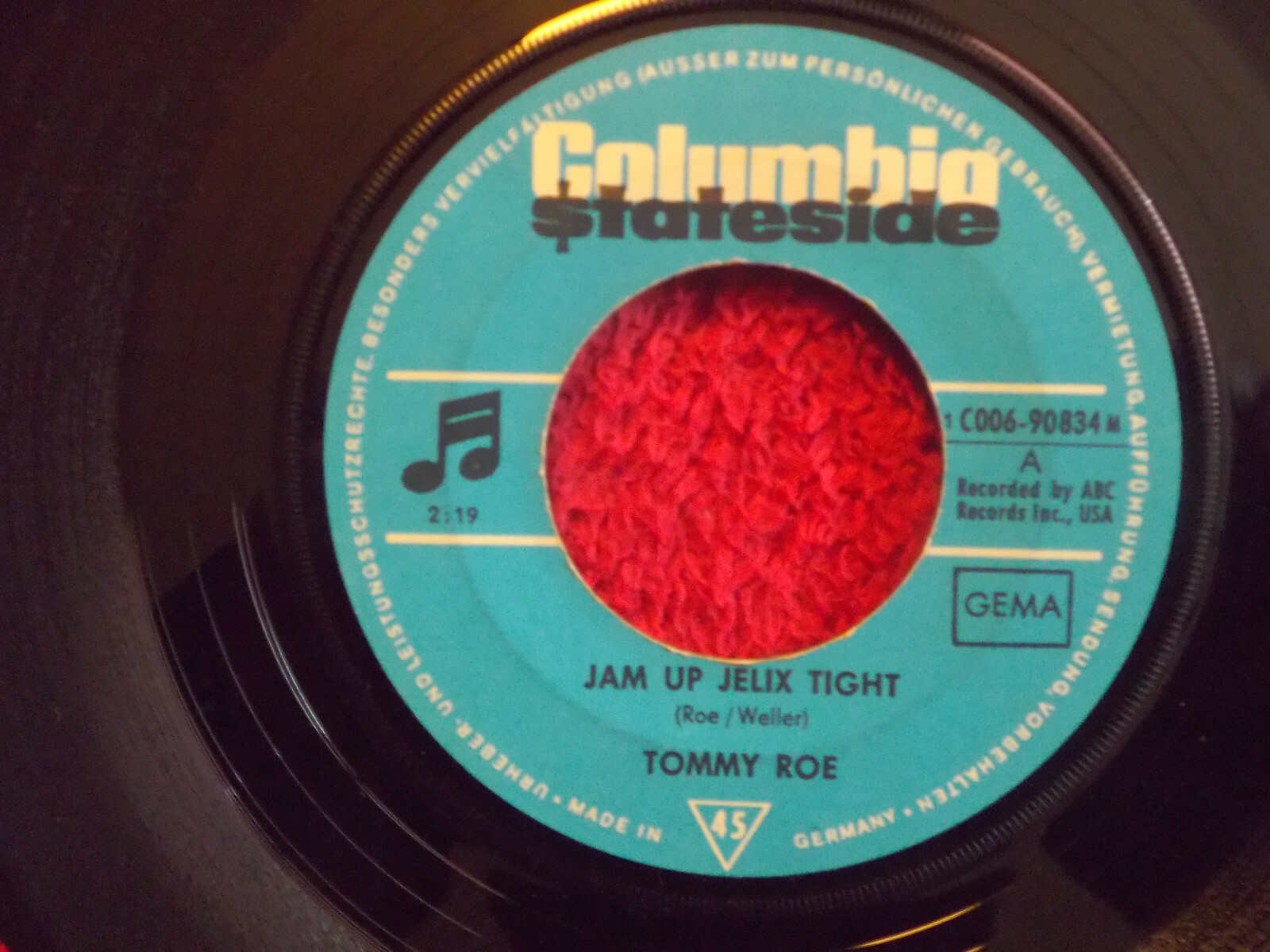 Tommy Roe – Jam up jelix tonight / Moontallk (Columbia Stateside, 7″-Single)