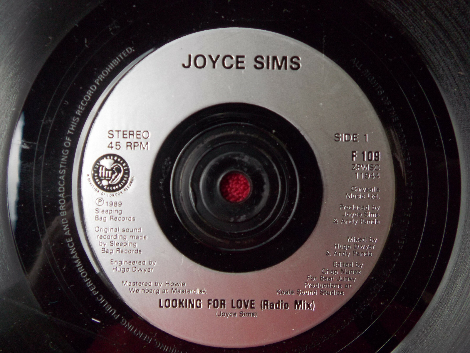 Joyce Sims – Looking for Love | 7″-Single mit Radio- und Instrumental-Mix
