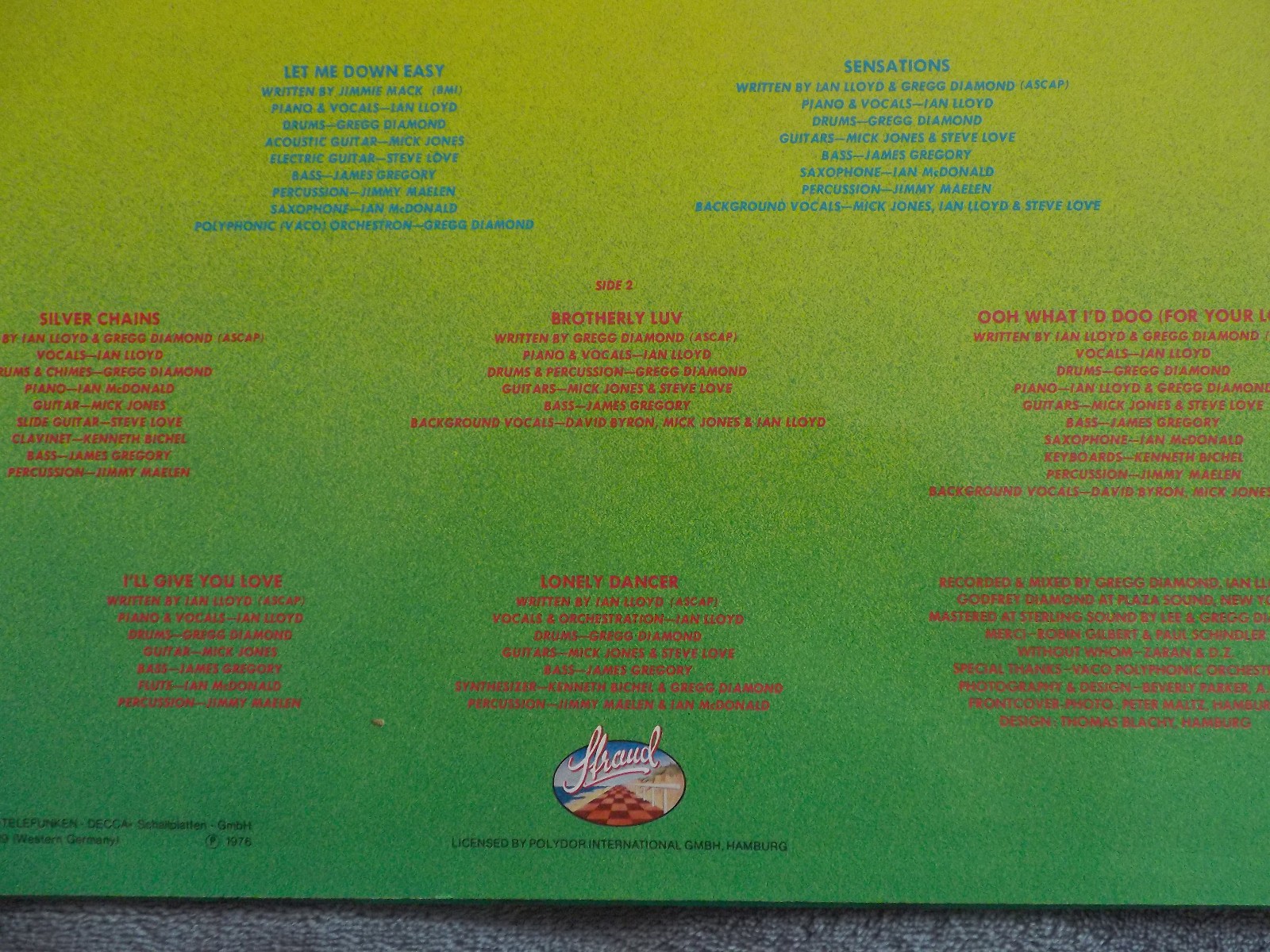 Ian Lloyd – Never Been a Man (LP, Strand Records, 1976), Bild 4