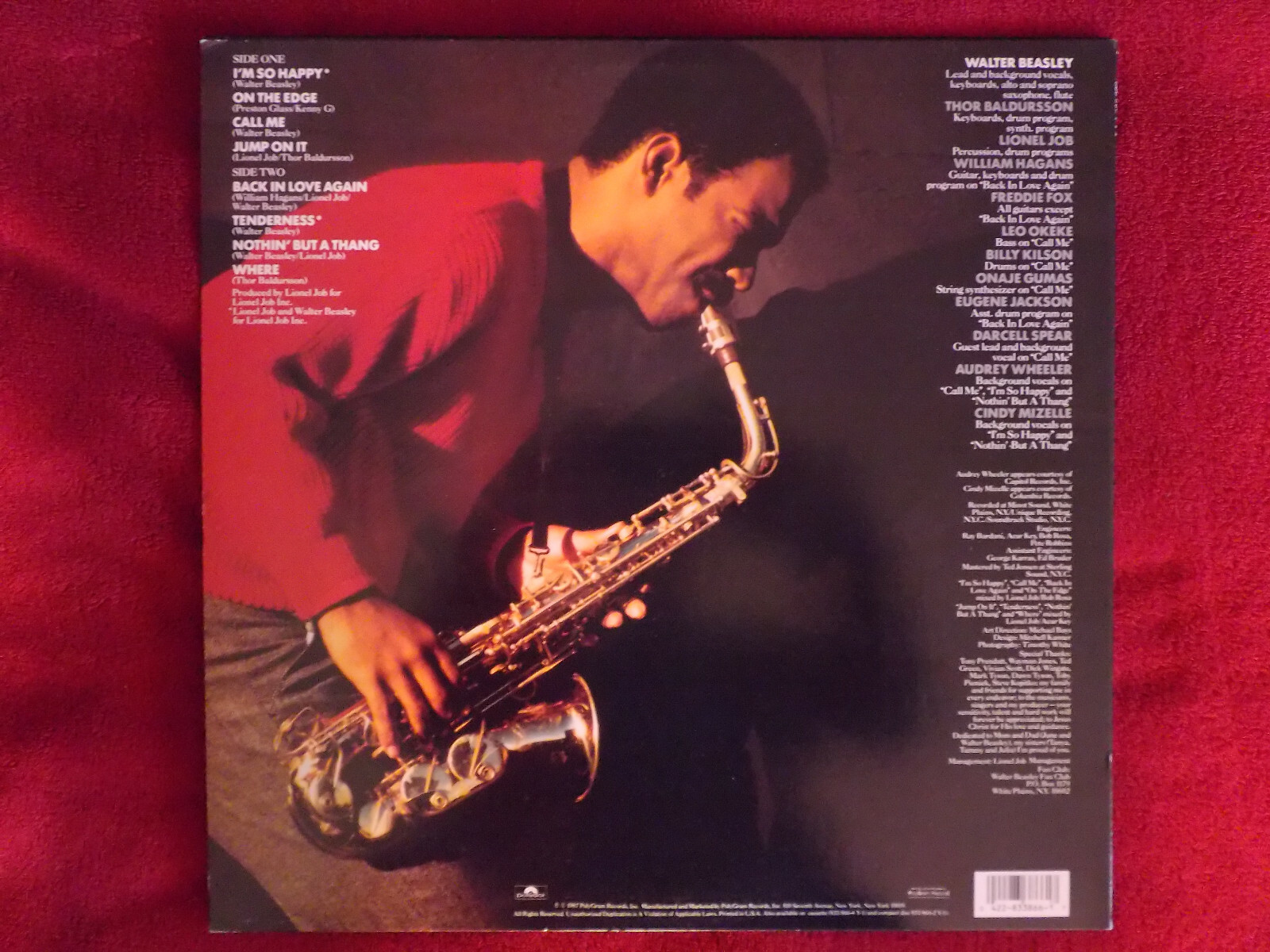 Walter Beasley – Walter Beasley (LP, Polydor Records, 1987), Bild 2