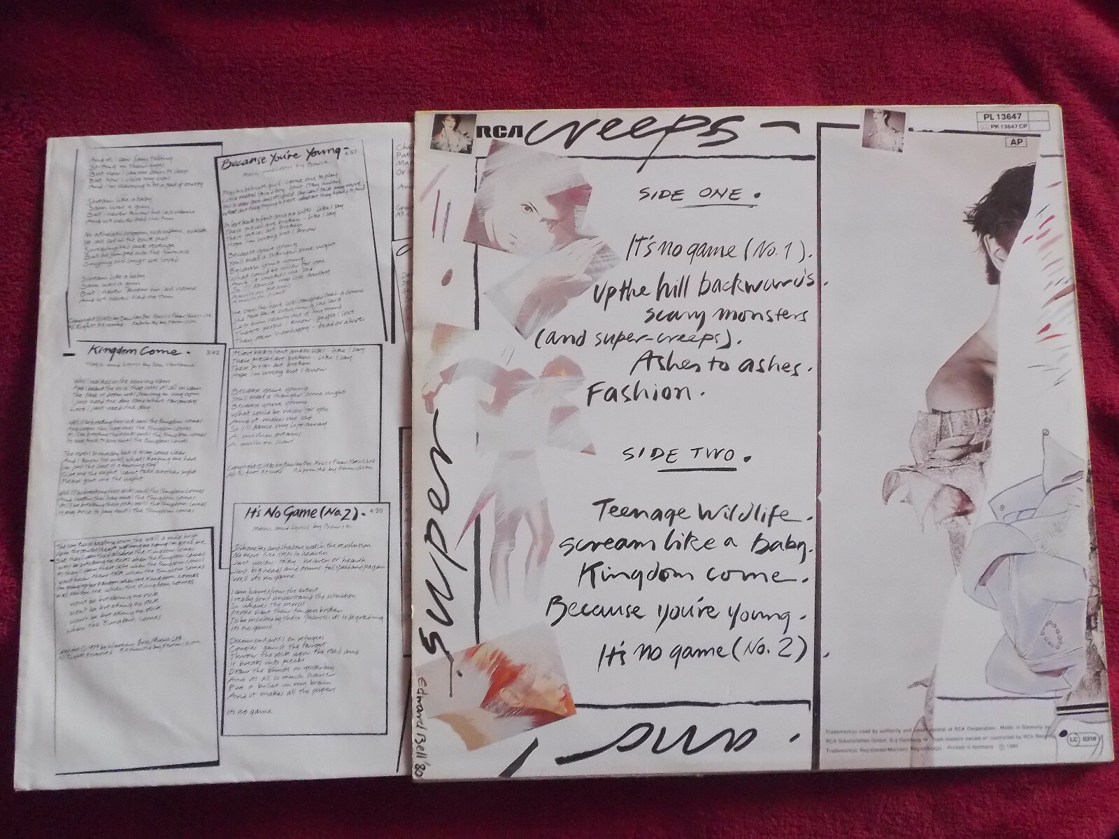 David Bowie – Scary Monsters | RCA Records, PL 13647, LP, Bild 2