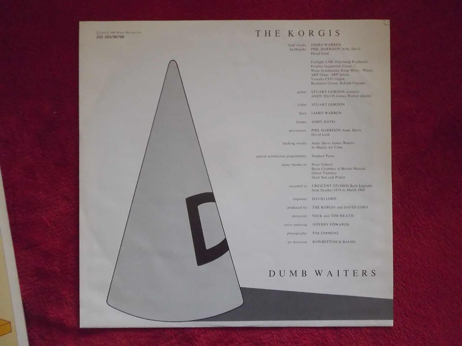 The Korgis – Dumb Waiters | LP, Rialto Records, 1980, Bild 3