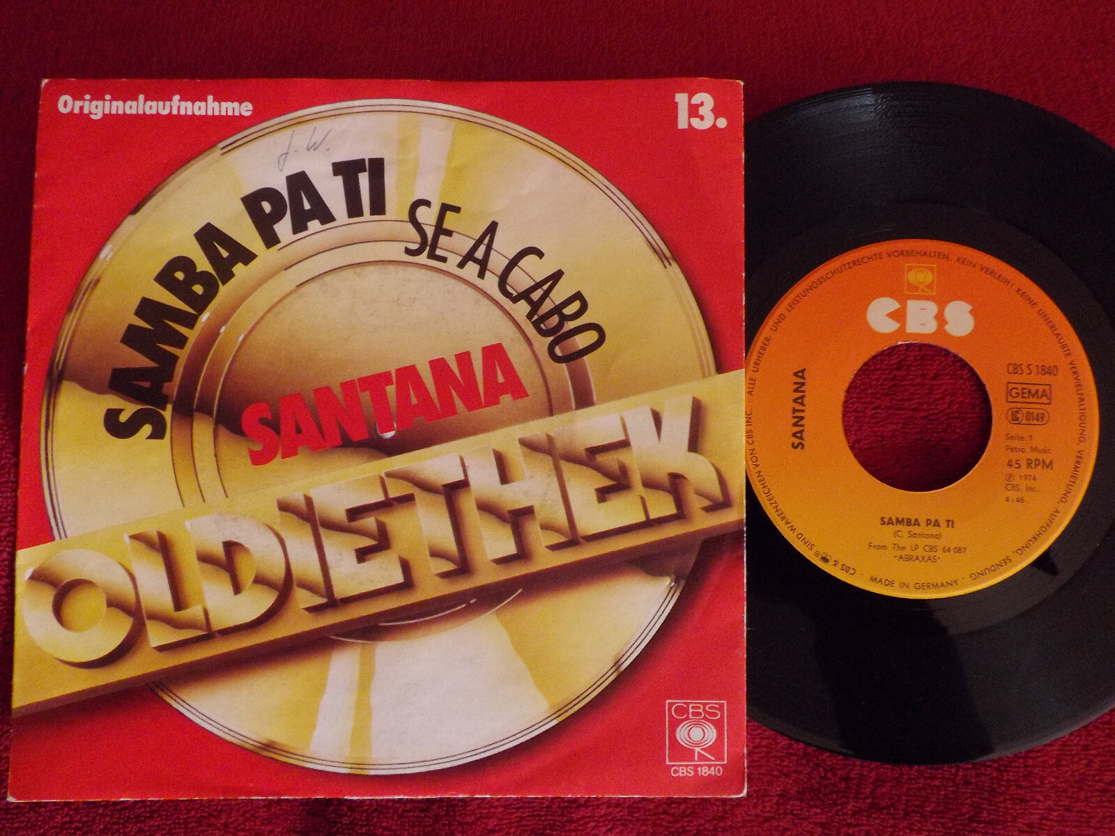 Santana – Samba pa ti / Se a cabo | CBS S 1840 | Deutschland, 1981