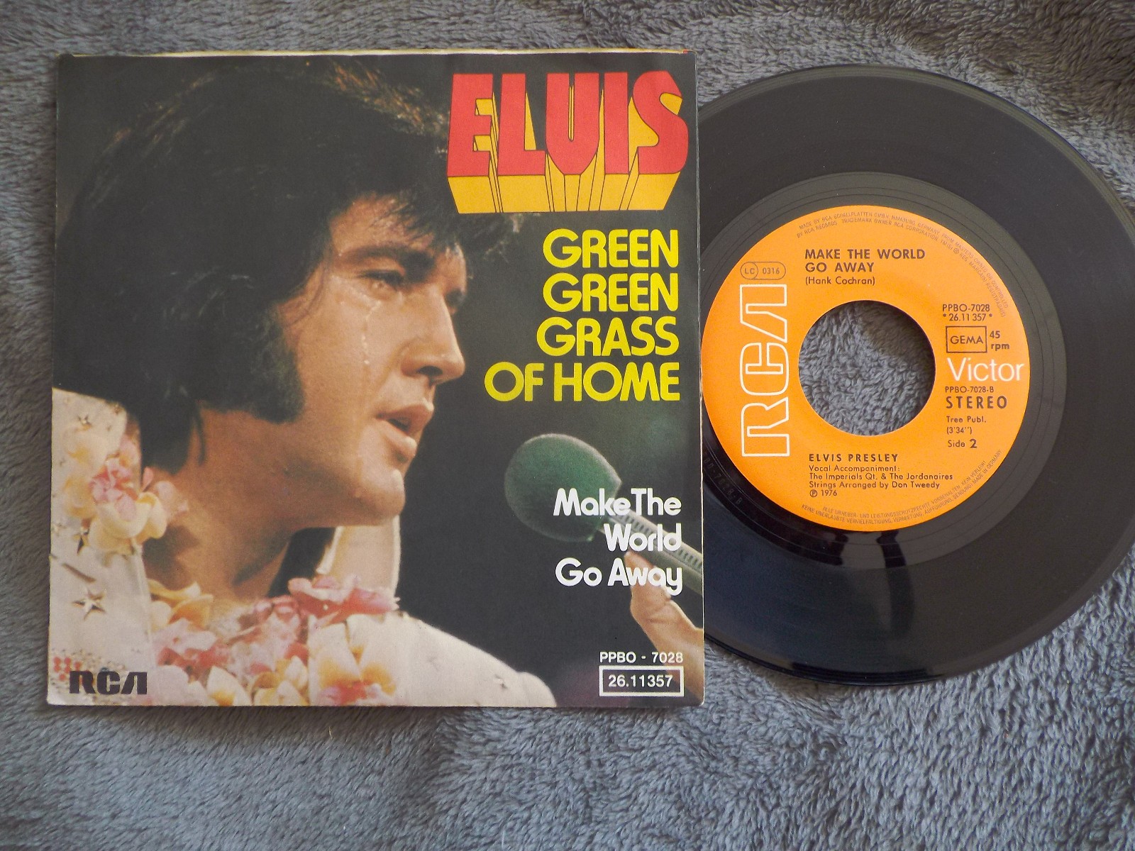 Elvis Presley – Green green grass of home / Make the world go away | RCA Victor, PPBO-7028, 1976, Bild 2