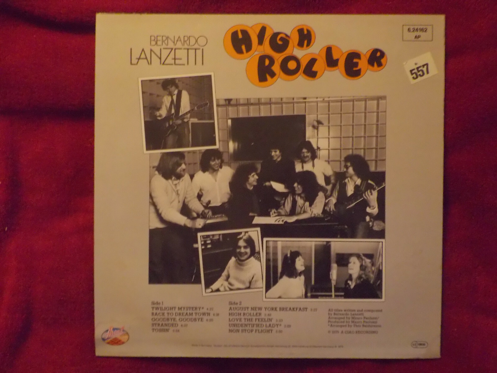 Bernardo Lanzetti – High Roller (Strand Records, 6.24162, LP, 1979), Bild 2