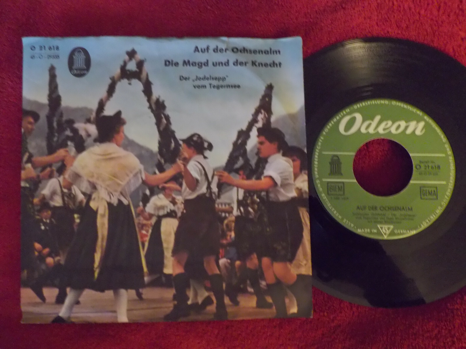 Der Jodelsepp vom Tegernsee – Auf der Ochsenalm / Die Magd und der Knecht (Odeon, O 21 618)