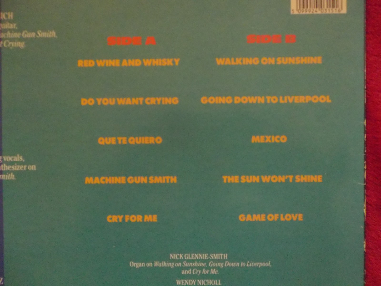 Katrina and the Waves – Katrina and the Waves (LP, Capitol Records, 1985), Bild 3