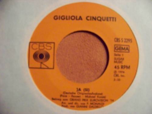 Gigliola Cinquetti – Ja (Si) / Es singt die Nachtigall (CBS, S 2295)