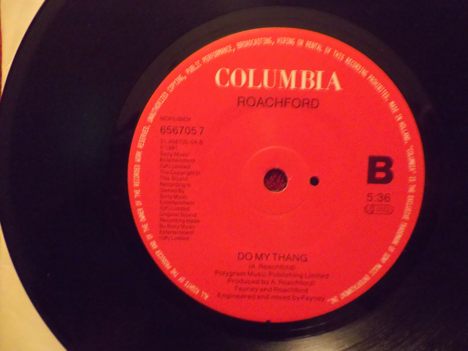 Roachford – Get Ready / Do My Thang | Columbia 656705 7, Niederlande 1991, Bild 2