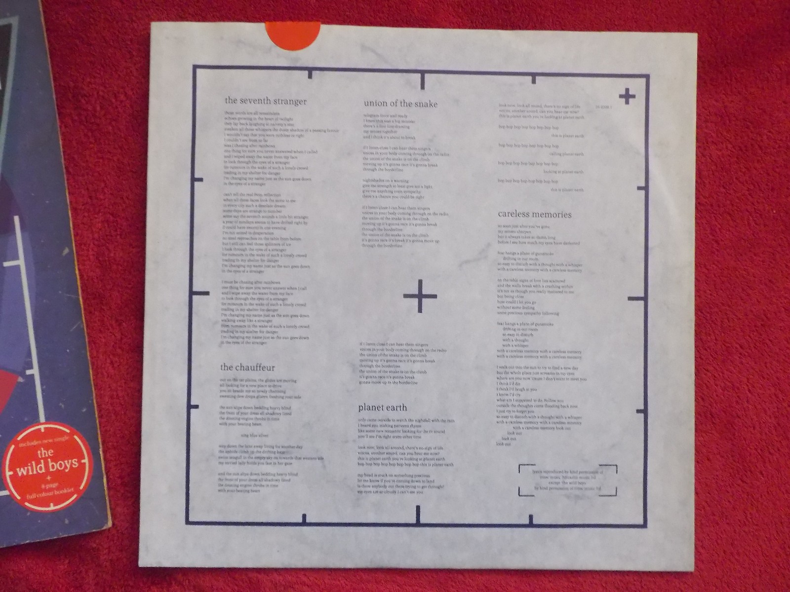 Duran Duran – Arena (LP, Parlophone, 1984), Bild 3