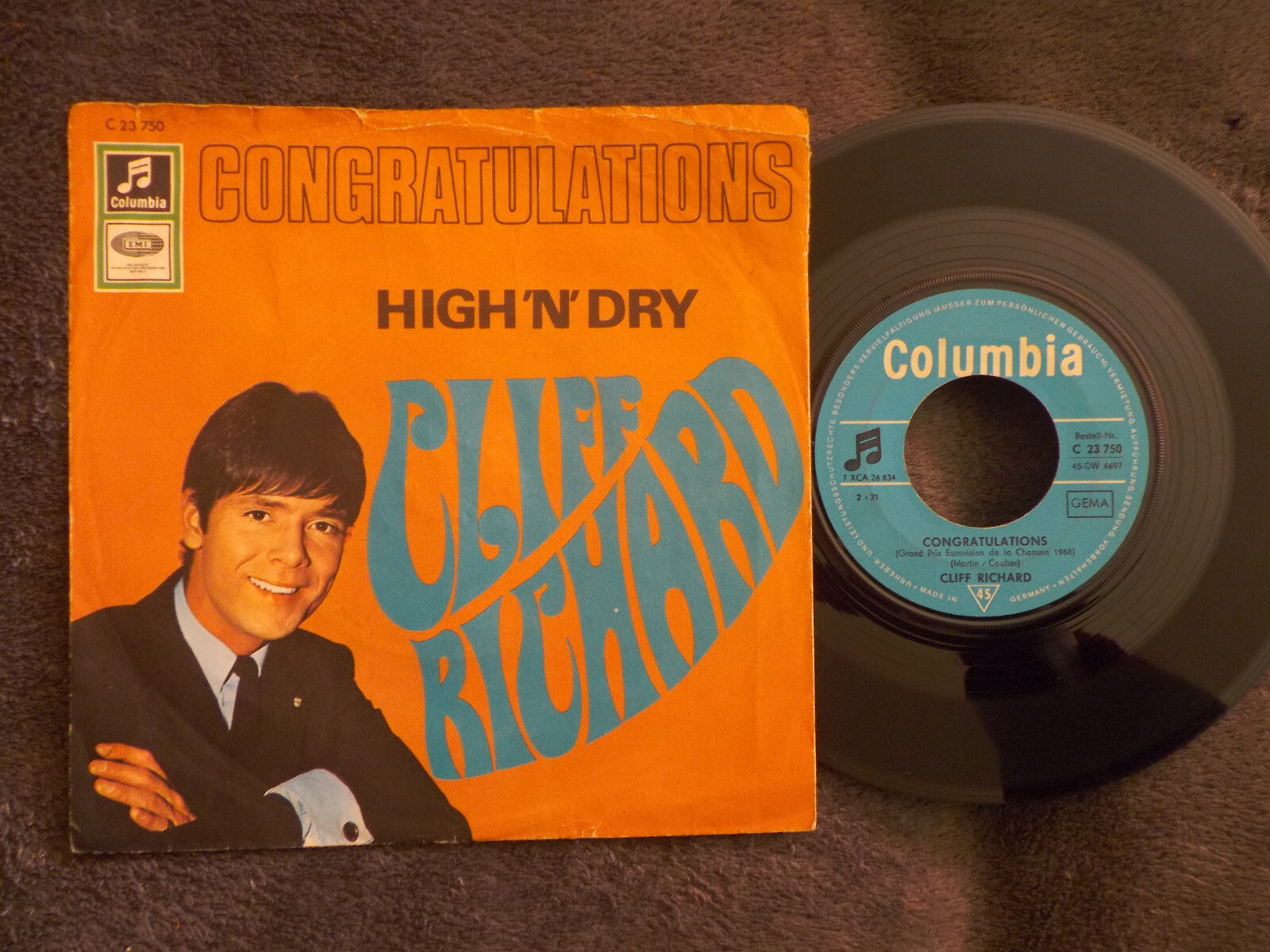 Cliff Richard – Congratulations / High ´n´ dry (Columbia / EMI Records, C 23 750)