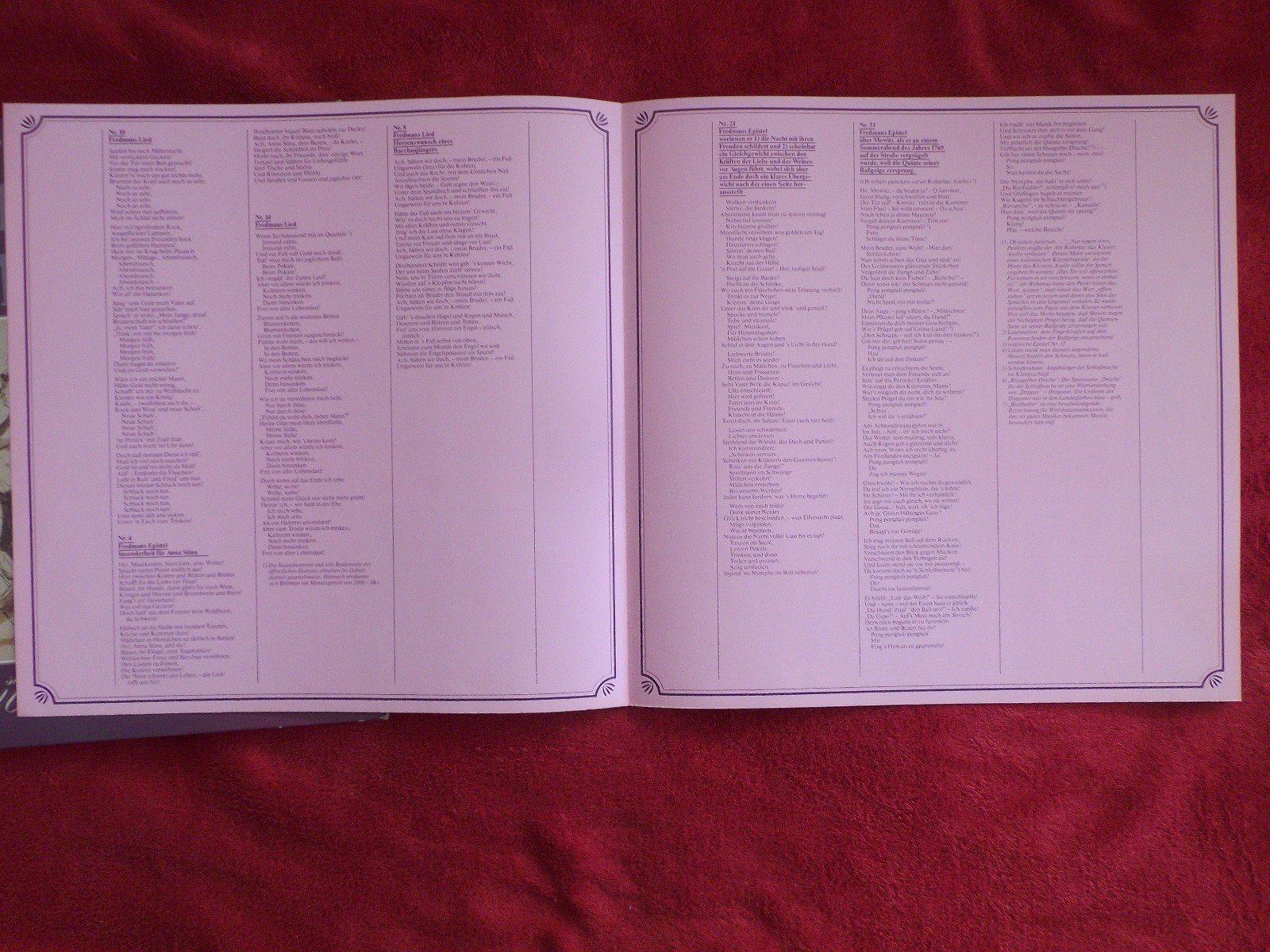 Harald Juhnke – Lieder von Carl Michael Bellmann (LP, 1976), Bild 2