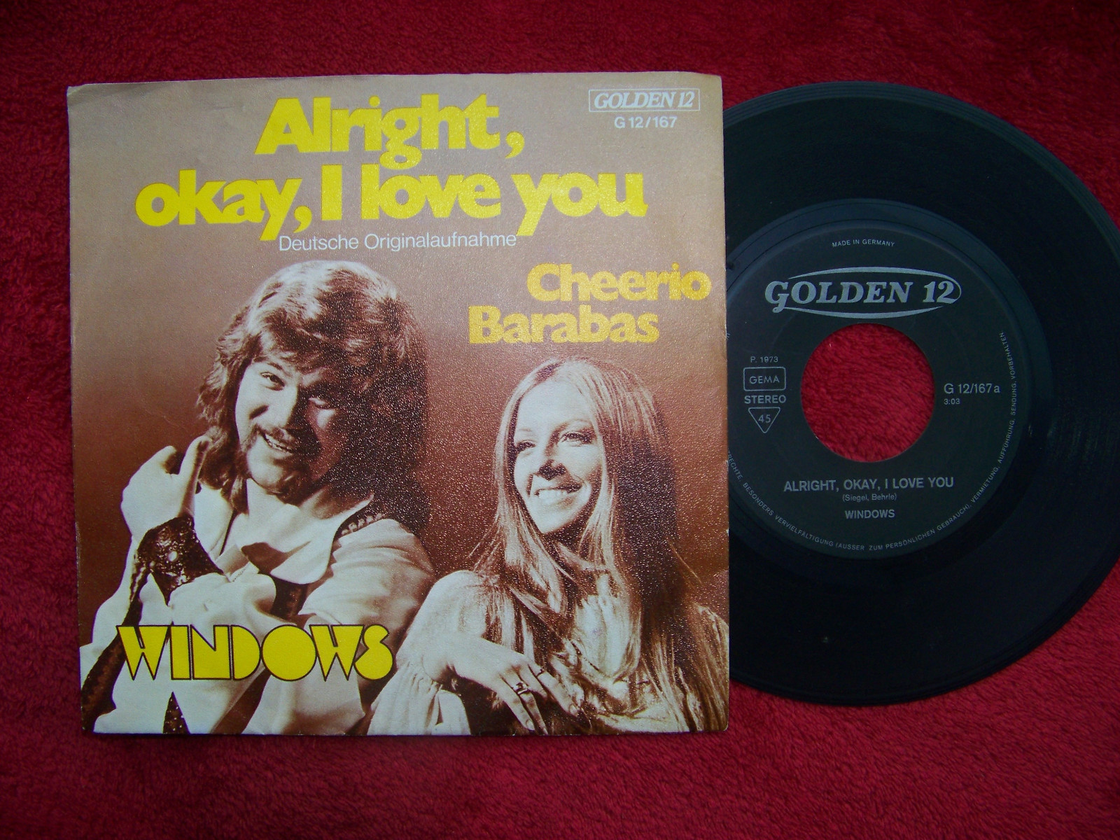 Windows – Alright, okay, I love you / Cheerio Barabas – 7″-Single