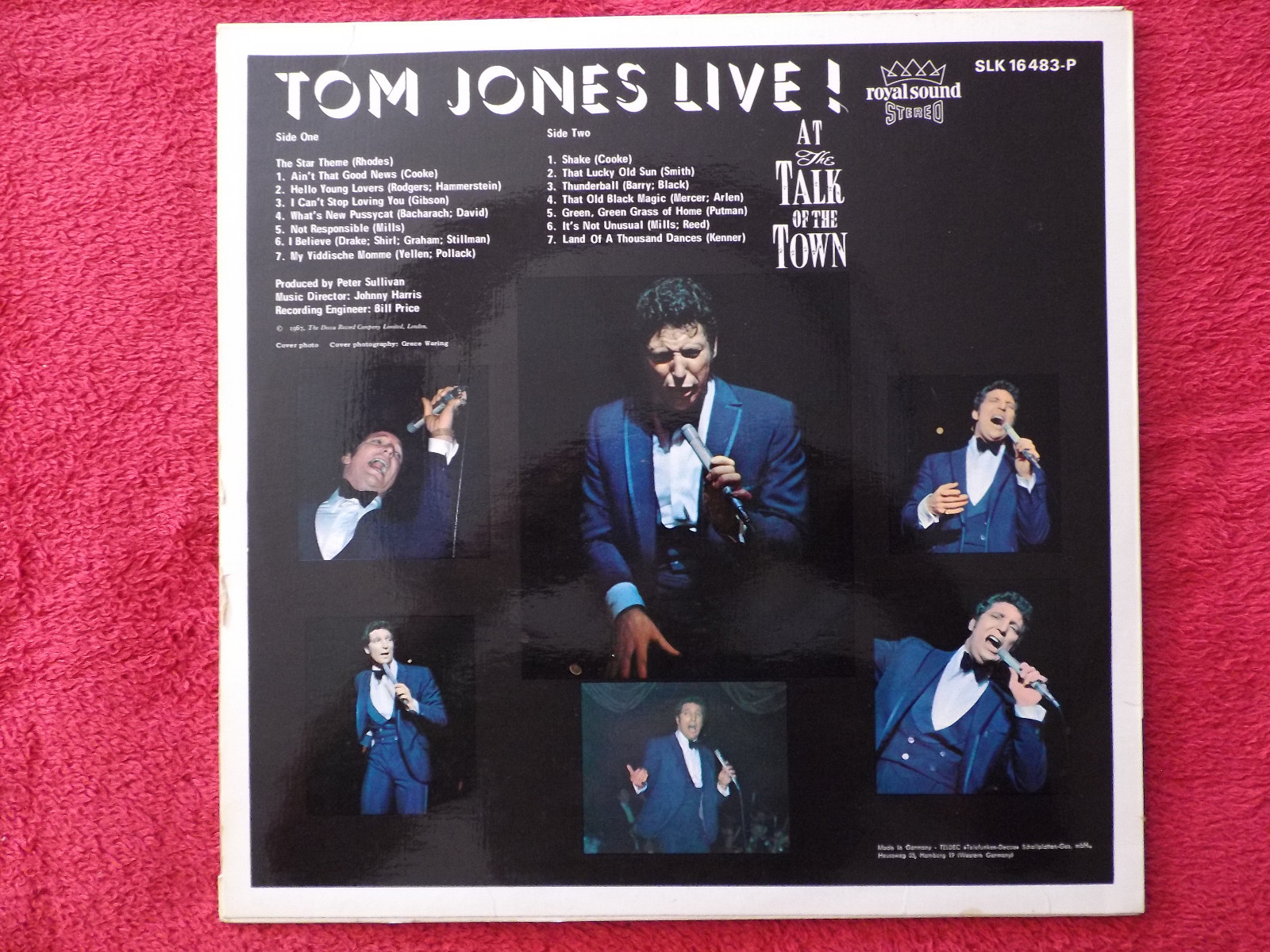 Tom Jones – Live at the Talk of the Town | Decca Records LP, Bild 3