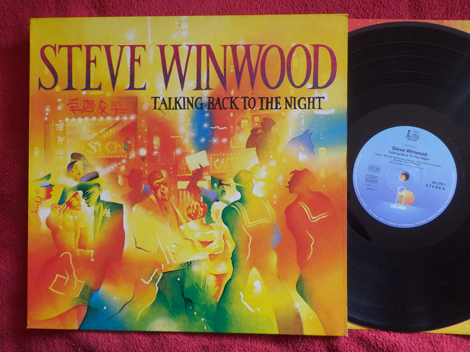 Steve Winwood – Talking Back to the Night | Island Records LP, Club-Edition, 1982