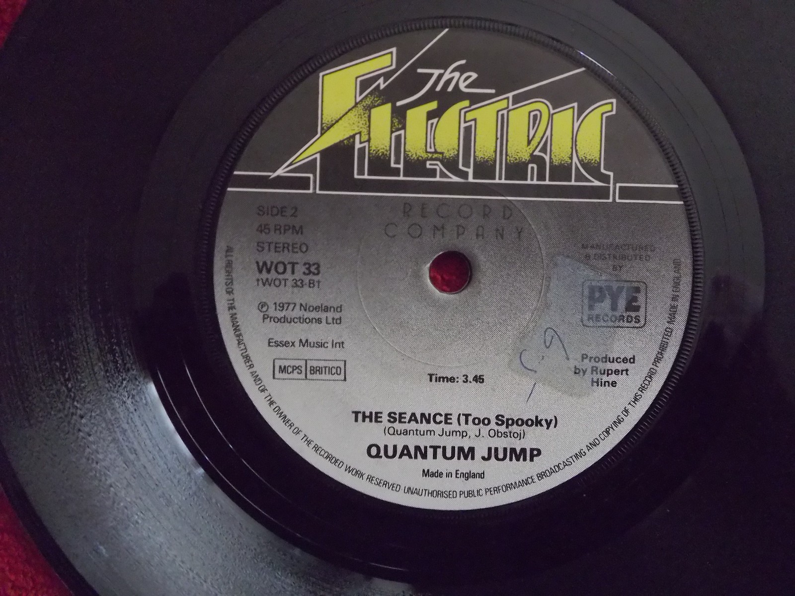 Quantum Jump – The lone ranger / The seance (Single, 7″, 1977), Bild 2