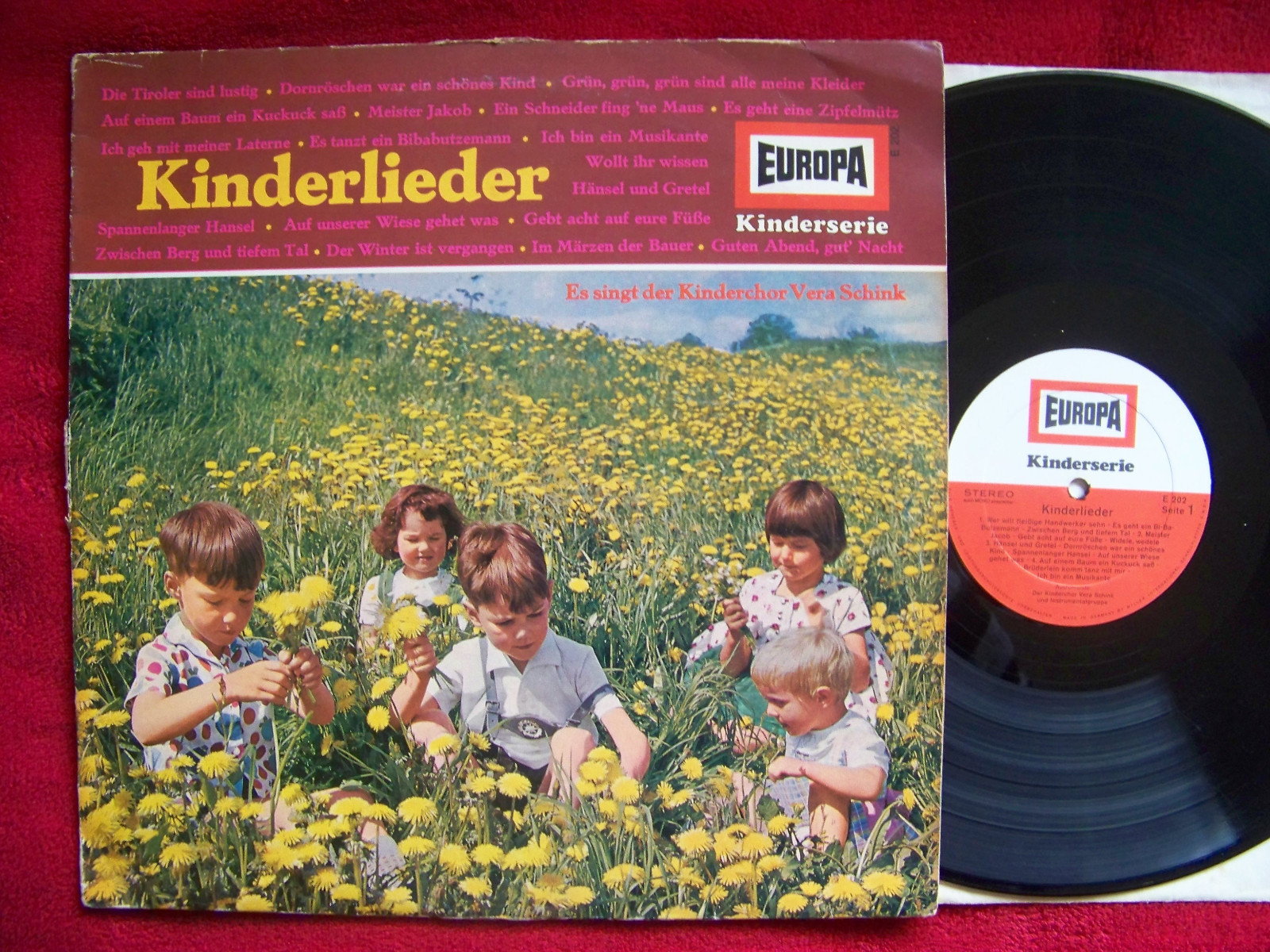Kinderlieder – Kinderchor Vera Schink (Europa, LP)