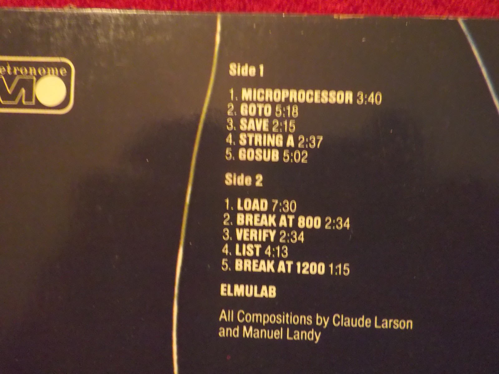 Elmulab – Microprocessor 8080A | Metronome Records 0060.311 (LP, 1980), Bild 4
