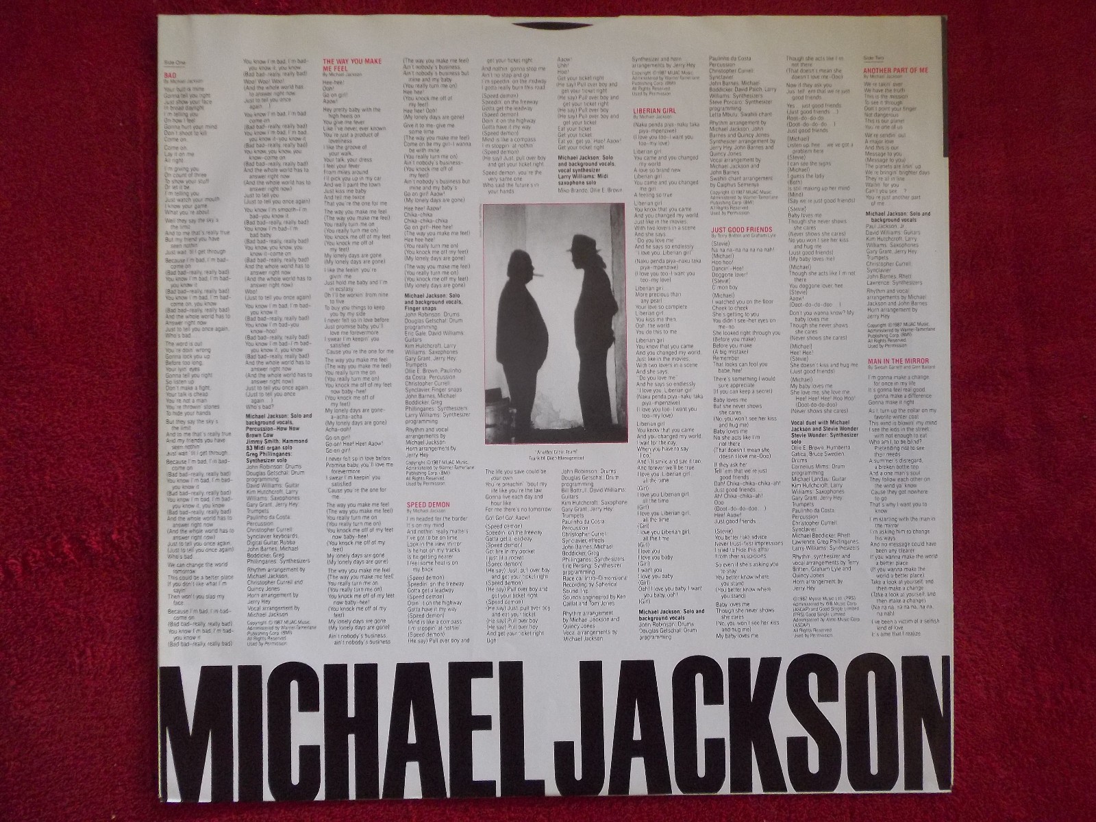 Michael Jackson – Bad | Niederlande 1987 | Epic EPC 450290 1 | LP, Bild 3