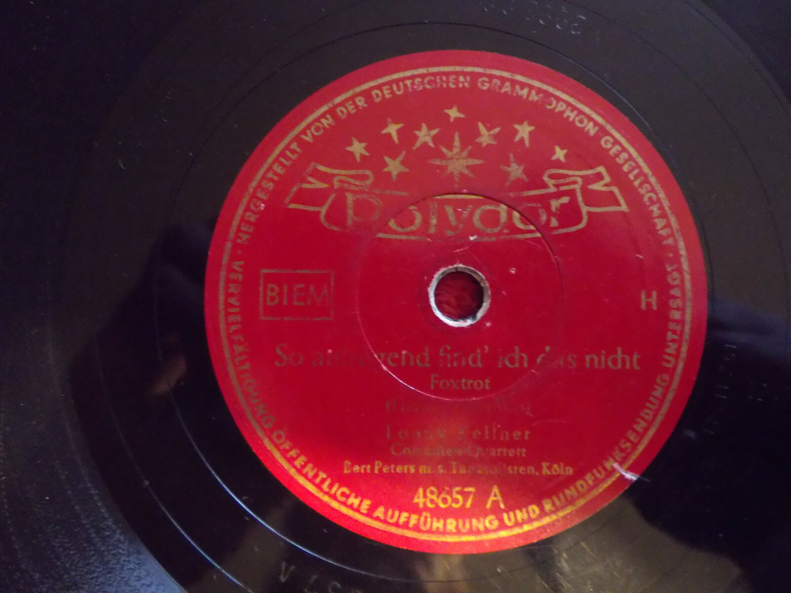 Lonny Kellner – So aufregend find´ ich das nicht / Sag´ mal Mutti, wann darf ich das nicht? – Polydor 48 657, Schellack-Single
