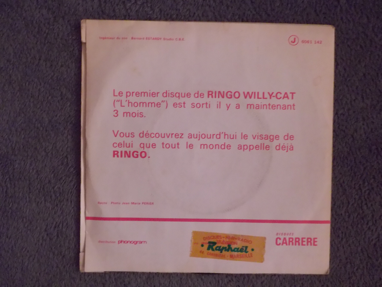 Ringo – Elle, je ne veux qu´elle / Juges (7-Inch-Single, 1973), Bild 3