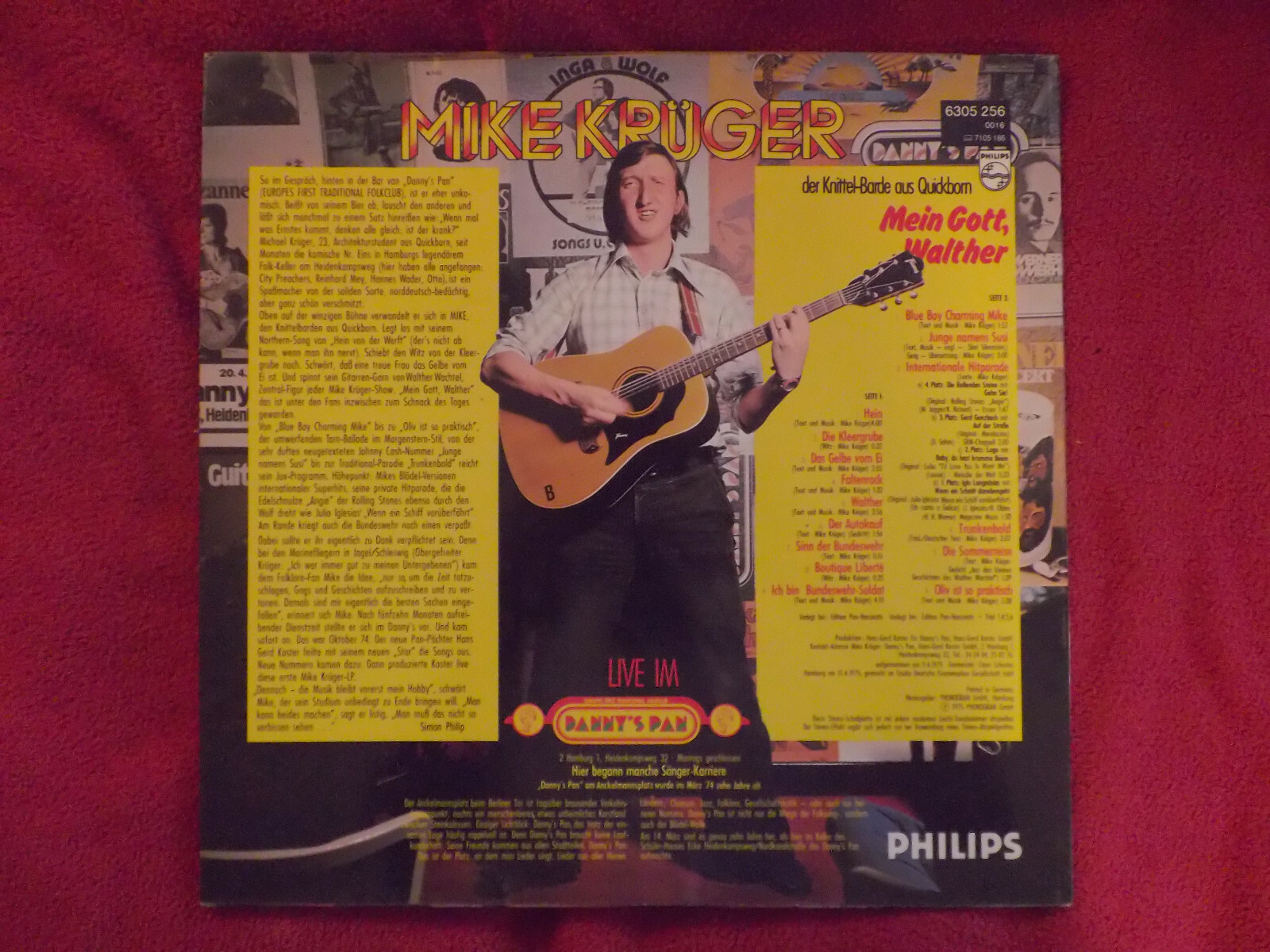 Mike Krüger – Mein Gott, Walther (Live im Danny’s Pan Hamburg), Philips Records, LP 6305 256, Bild 2