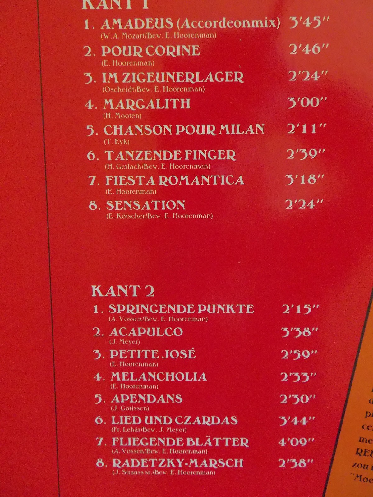 Eddy Hoorenman – Moet je horen, man ! (Dureco Records, 1989), Bild 3