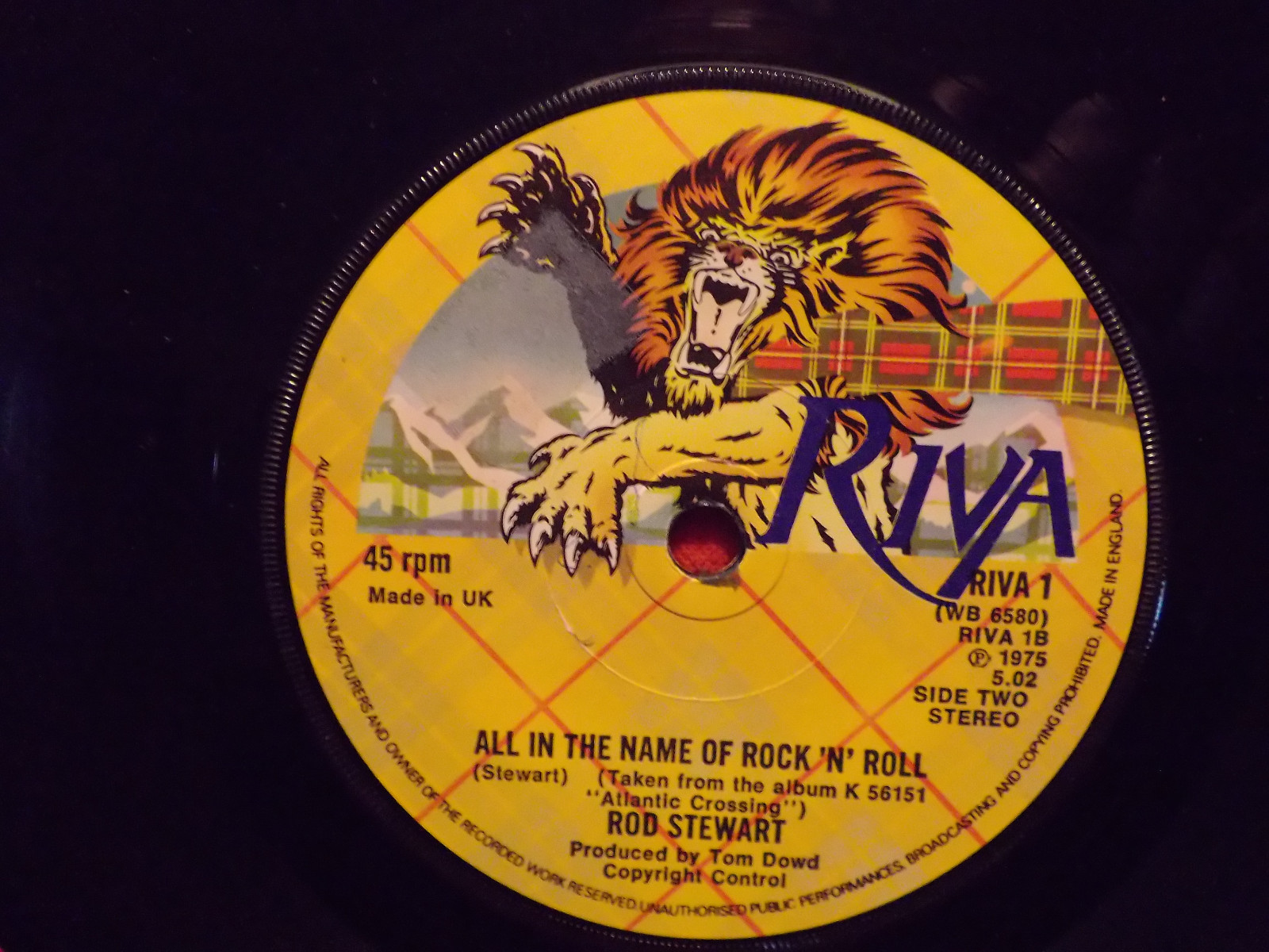Rod Stewart – This Old Heart of Mine / All in the Name of Rock ’n’ Roll (UK-Single), Bild 2
