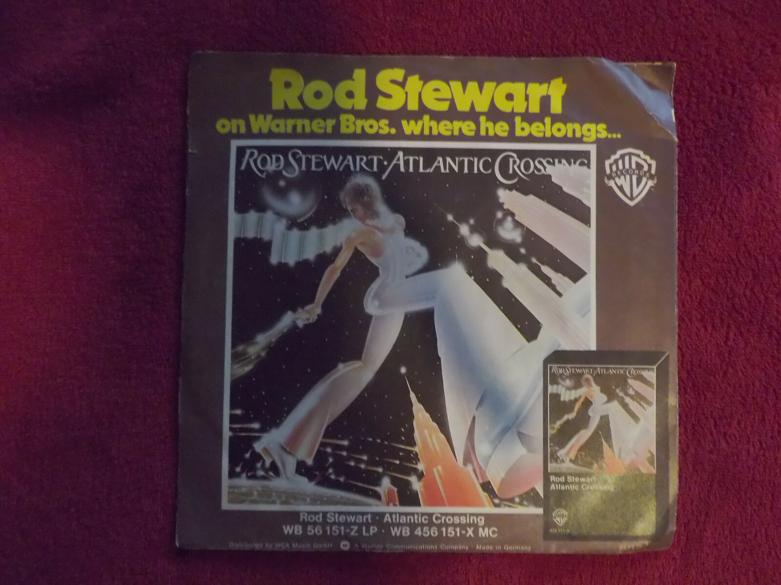 Rod Stewart – Sailing / Stone cold sober (Warner Bros. Records, WB 16 600 ( N ), 7-Inch-Single, 1975), Bild 2