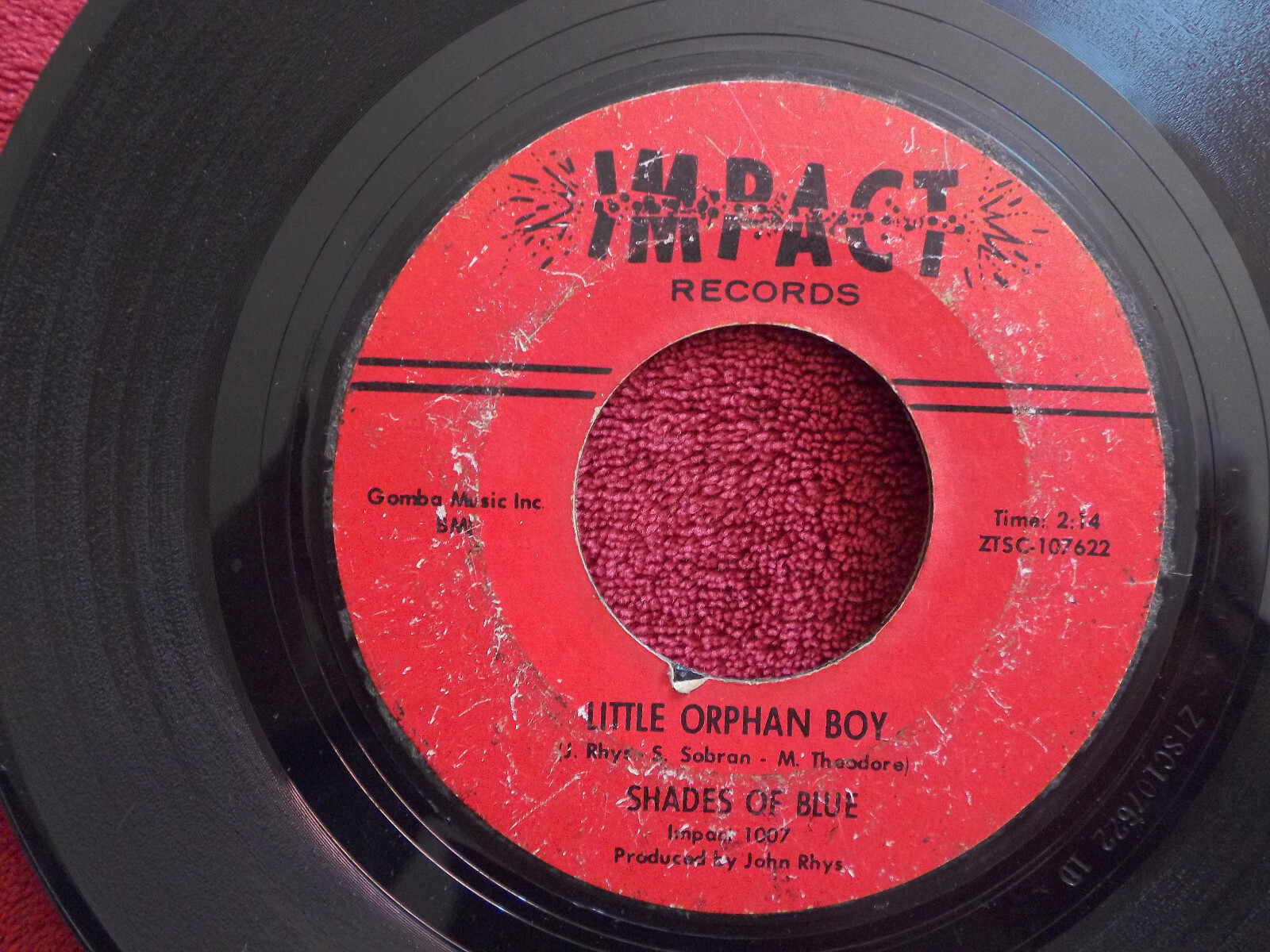 Shades of Blue – Oh how happy / Little orphan boy (US-45), Bild 2