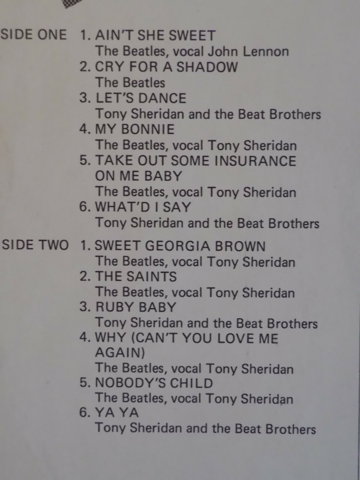 The Beatles featuring Tony Sheridan – LP, Pickwick / Contour Records, Bild 3