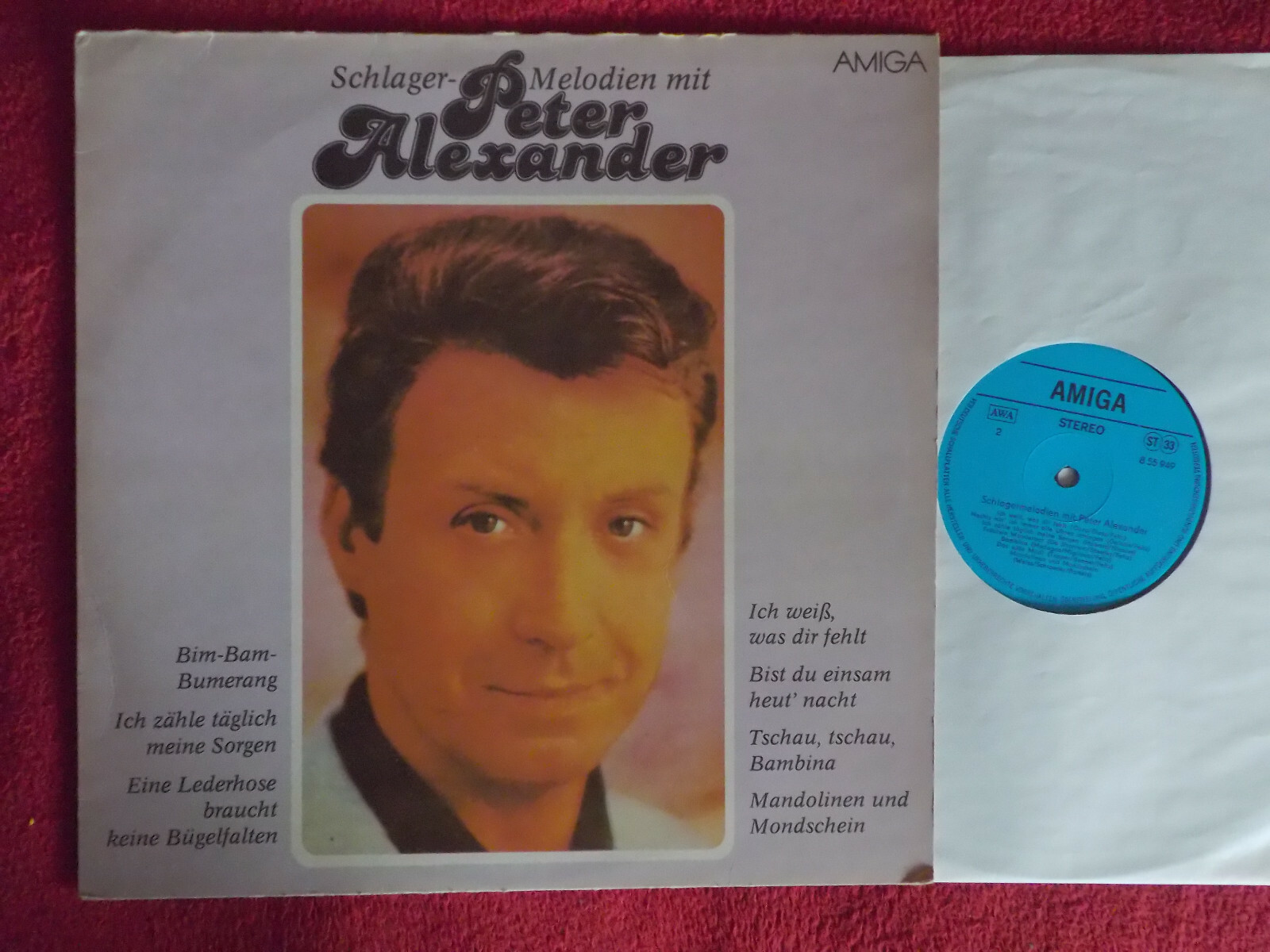 Peter Alexander – Schlagermelodien mit Peter Alexander (Amiga LP, 1982), Bild 2
