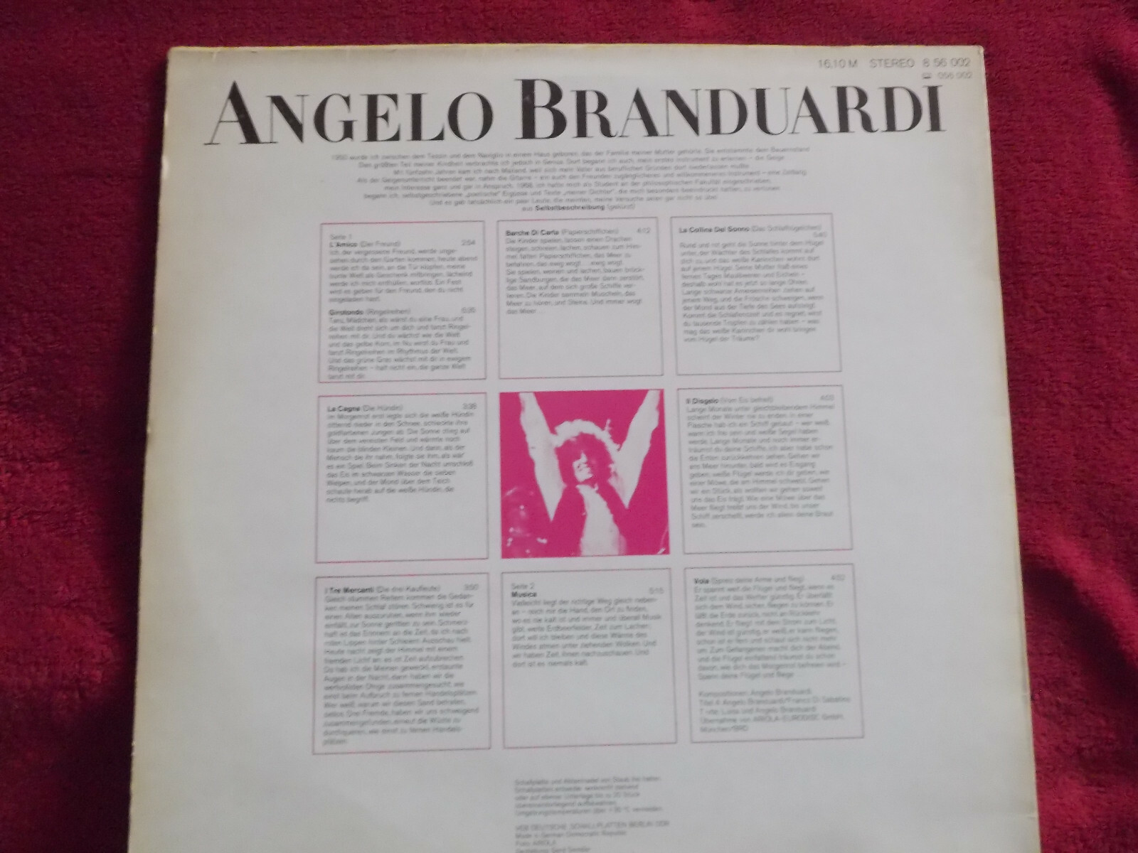 Angelo Branduardi – Angelo Branduardi (Amiga, LP), Bild 2