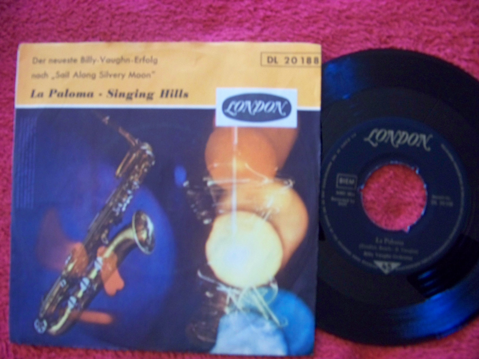 Billy Vaughn – La Paloma / Singing hills | London Records DL 20 188, deutsche 7-Inch-Single
