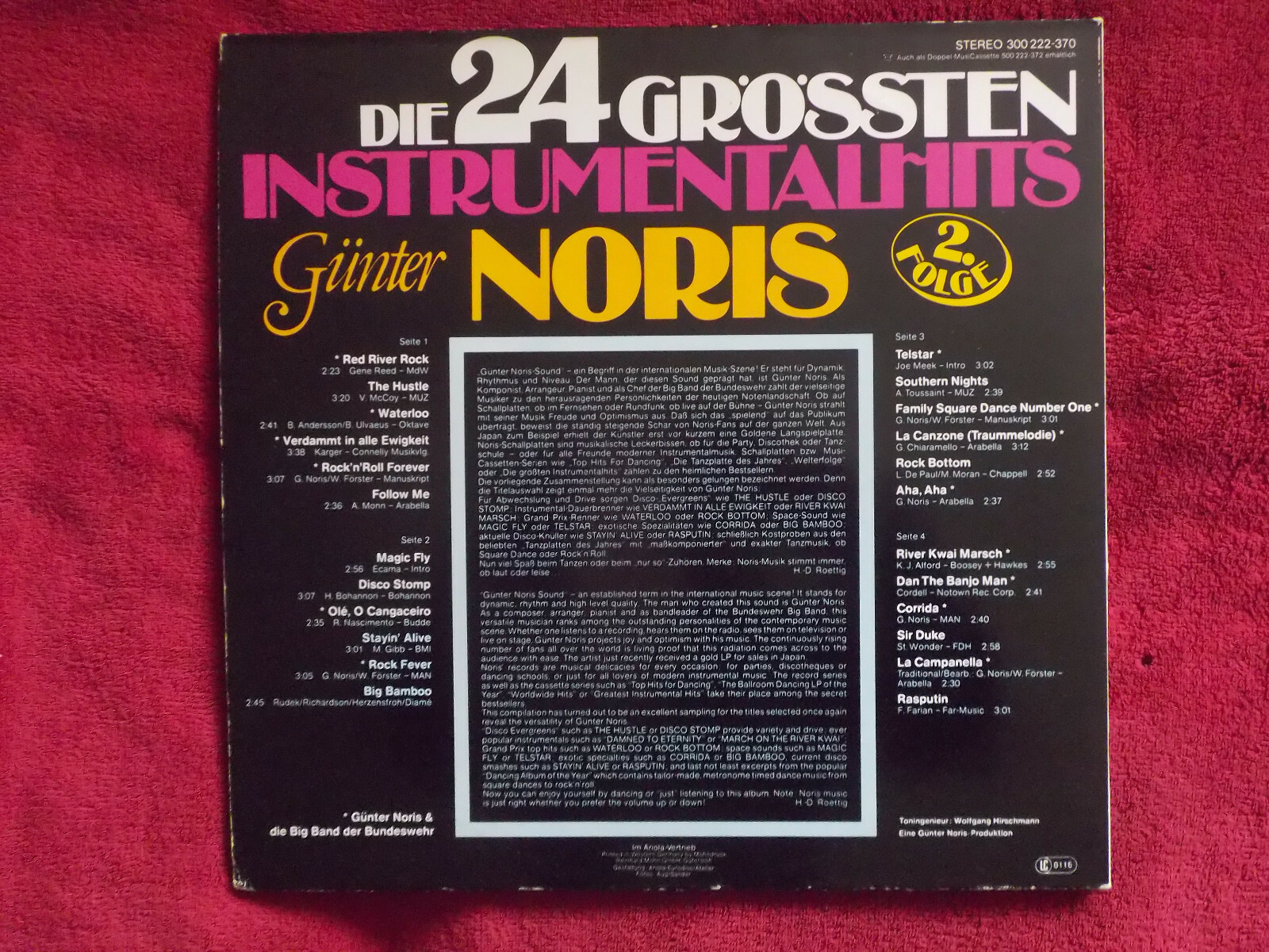 Günter Noris – Die 24 größten Instrumentalhits 2. Folge (Doppel-LP), Bild 3