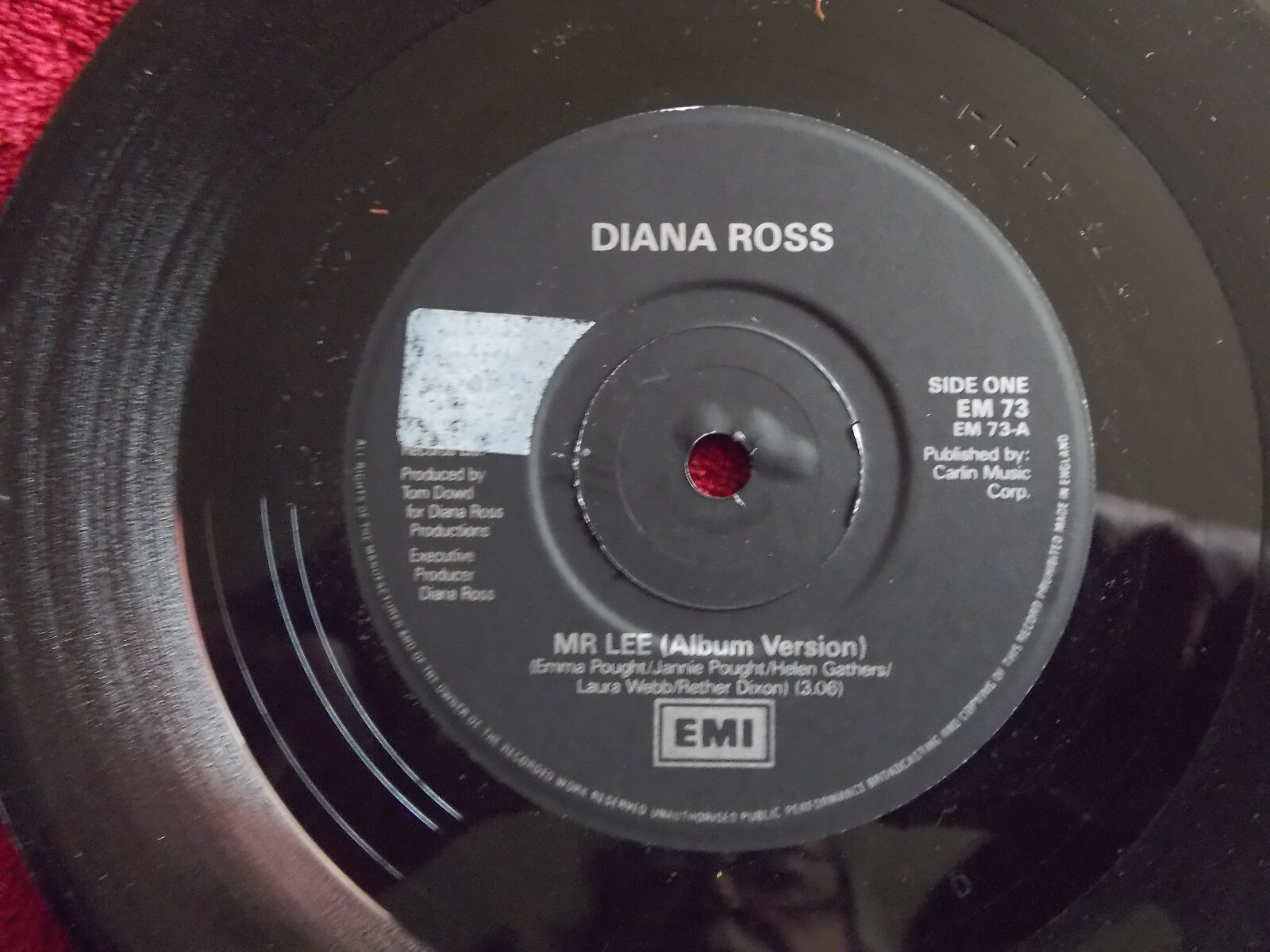 Diana Ross – Mr. Lee (Album Version) / Mr. Lee (Swing Edit) · EMI Records, EM 73, Großbritannien, 1987