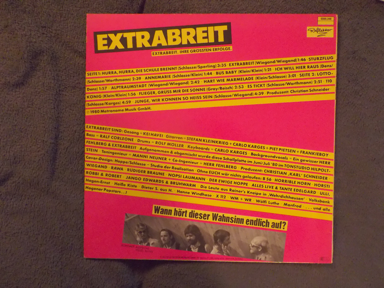 Extrabreit – Ihre grössten Erfolge | LP, Reflektor Records, 1980, Bild 2