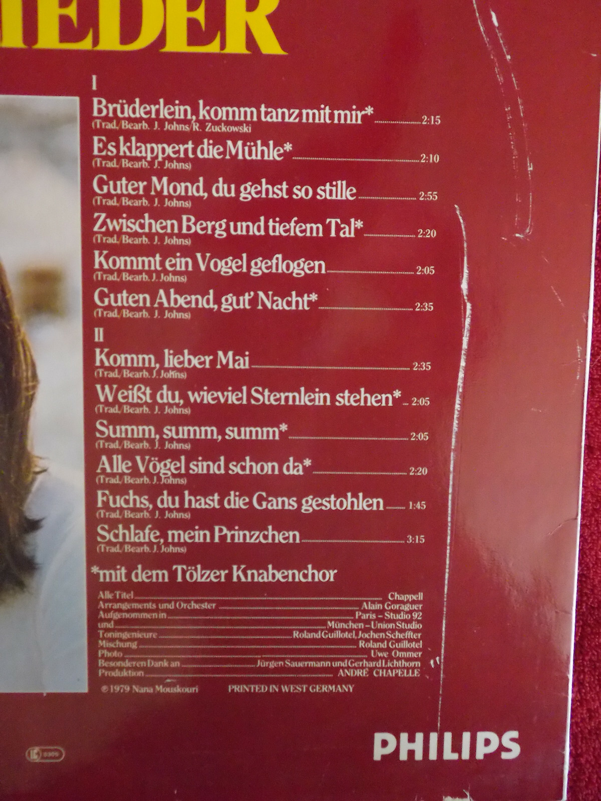 Nana Mouskouri – Kinderlieder (Philips Records, LP, 1979), Bild 3