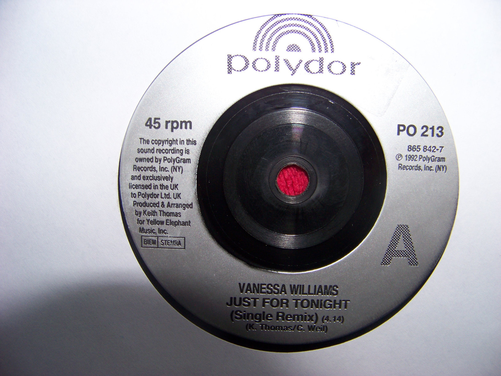 Vesta Williams – Just for tonight / Whatever happens (Polydor, 1992)