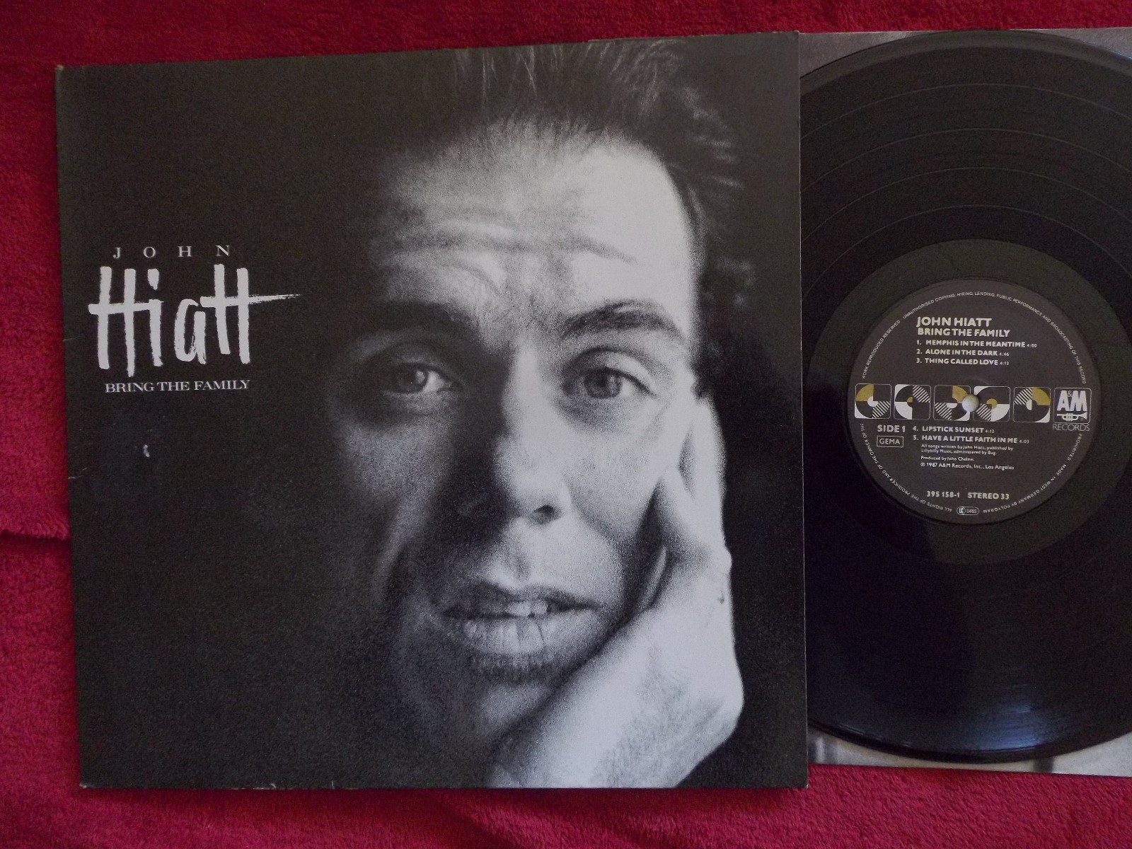 John Hiatt – Bring The Family | A&M Records 395 158-1, LP (1987)