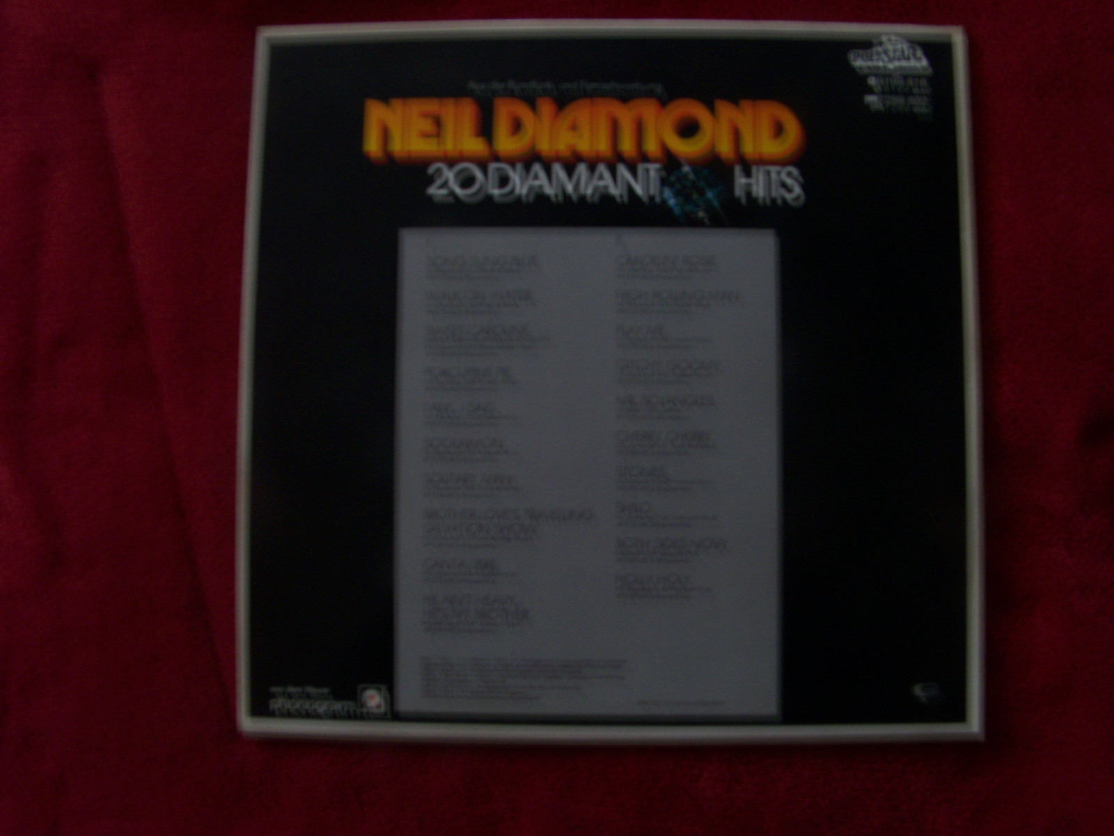 Neil Diamond – 20 Diamant Hits (LP, Polystar Records), Bild 2