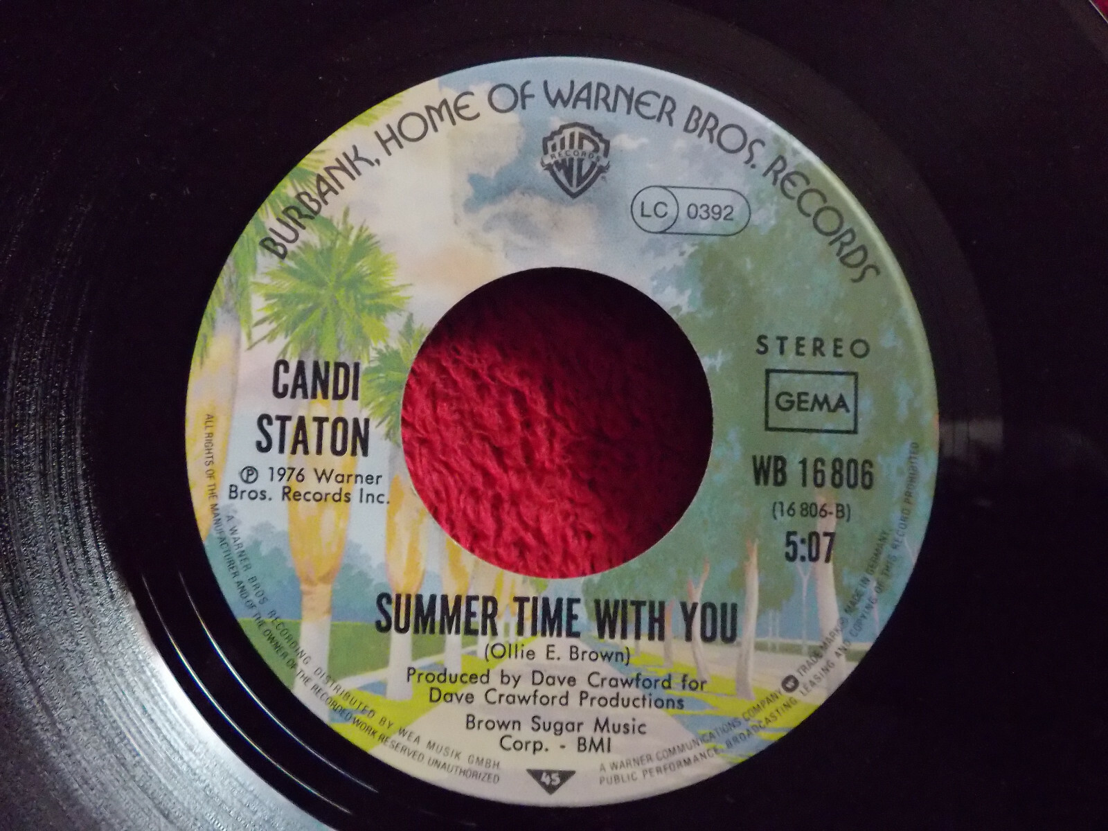 Candi Staton – Destiny / Summer time with you (Warner Bros. Records, WB 16 806, 1976), Bild 2