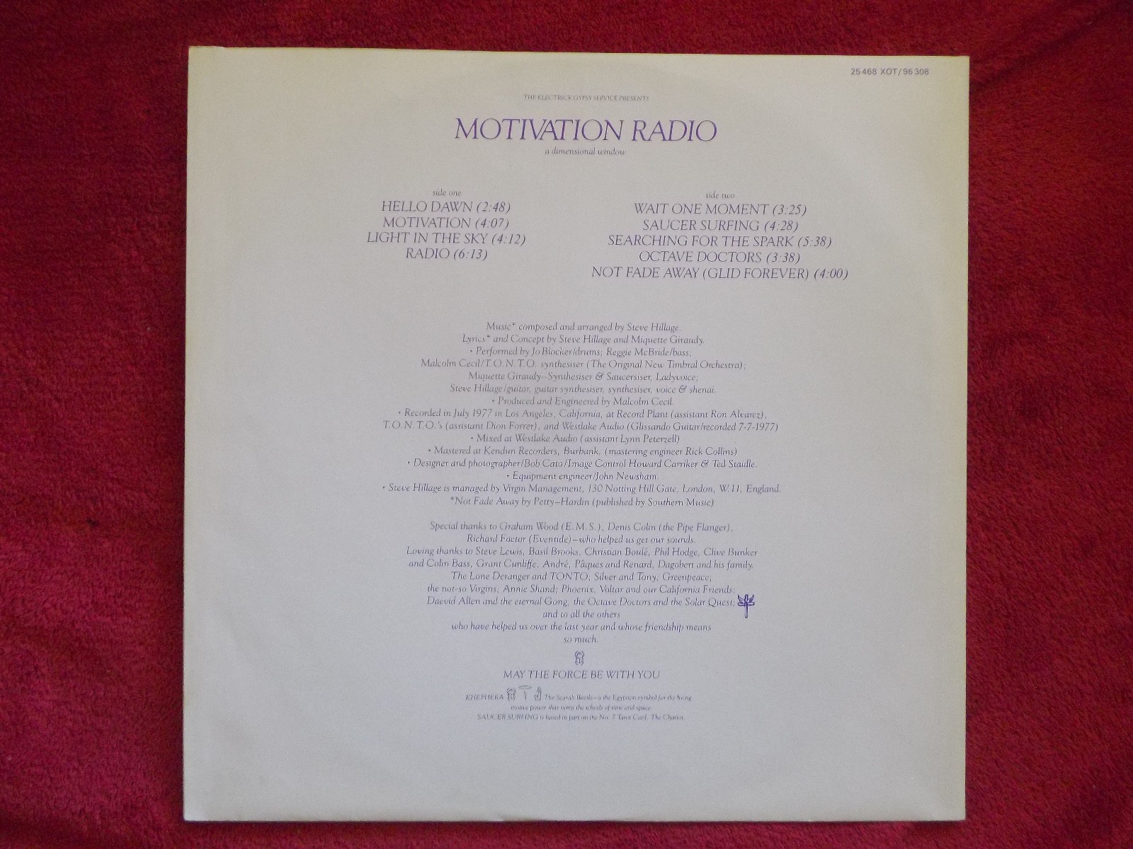 Steve Hillage – Motivation Radio (Virgin Records, 1977), Bild 4