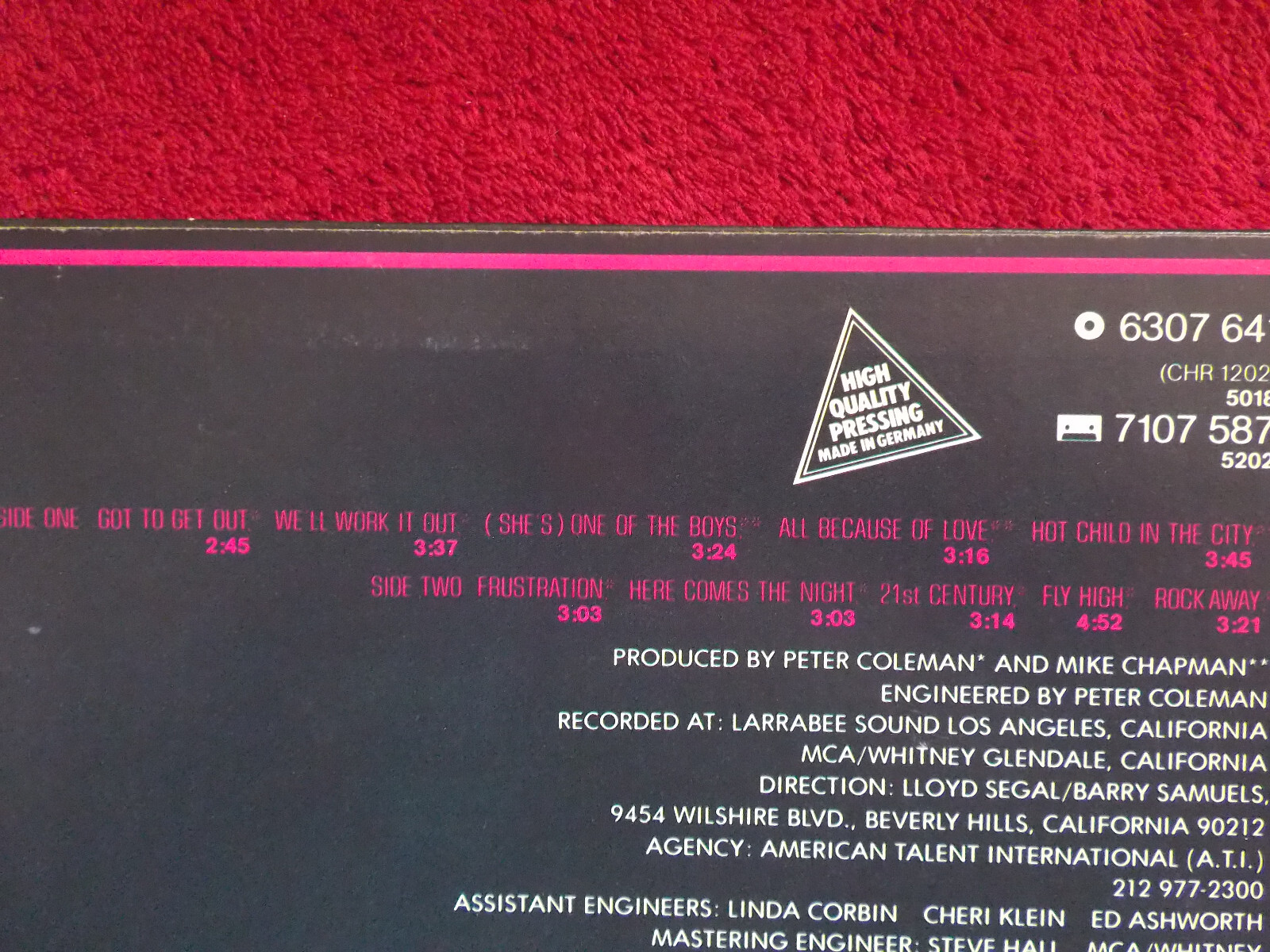 Nick Gilder – City Nights | LP, Chrysalis Records, 1978, Bild 3