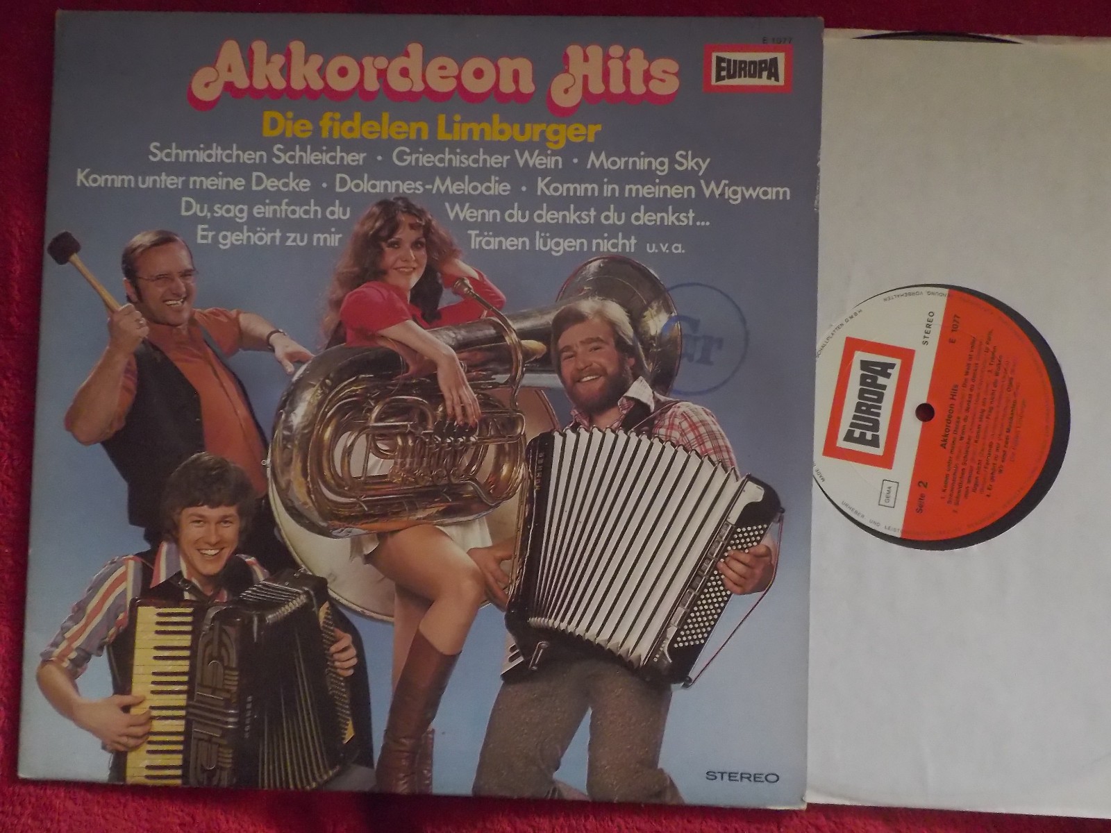 Die fidelen Limburger – Akkordeon Hits (LP, Europa Records, 1976)