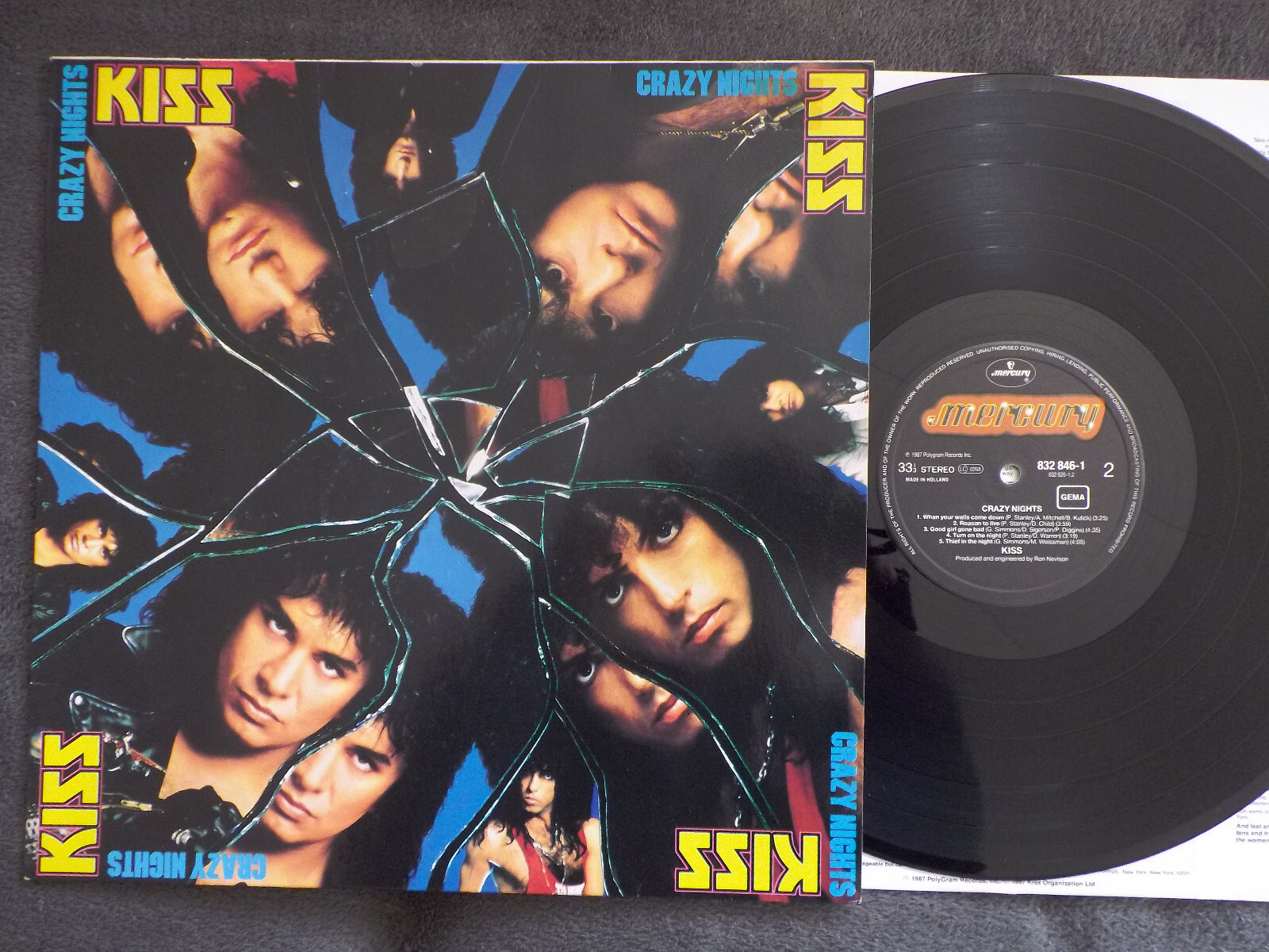 Kiss – Crazy Nights (LP, Mercury Records, 1987)