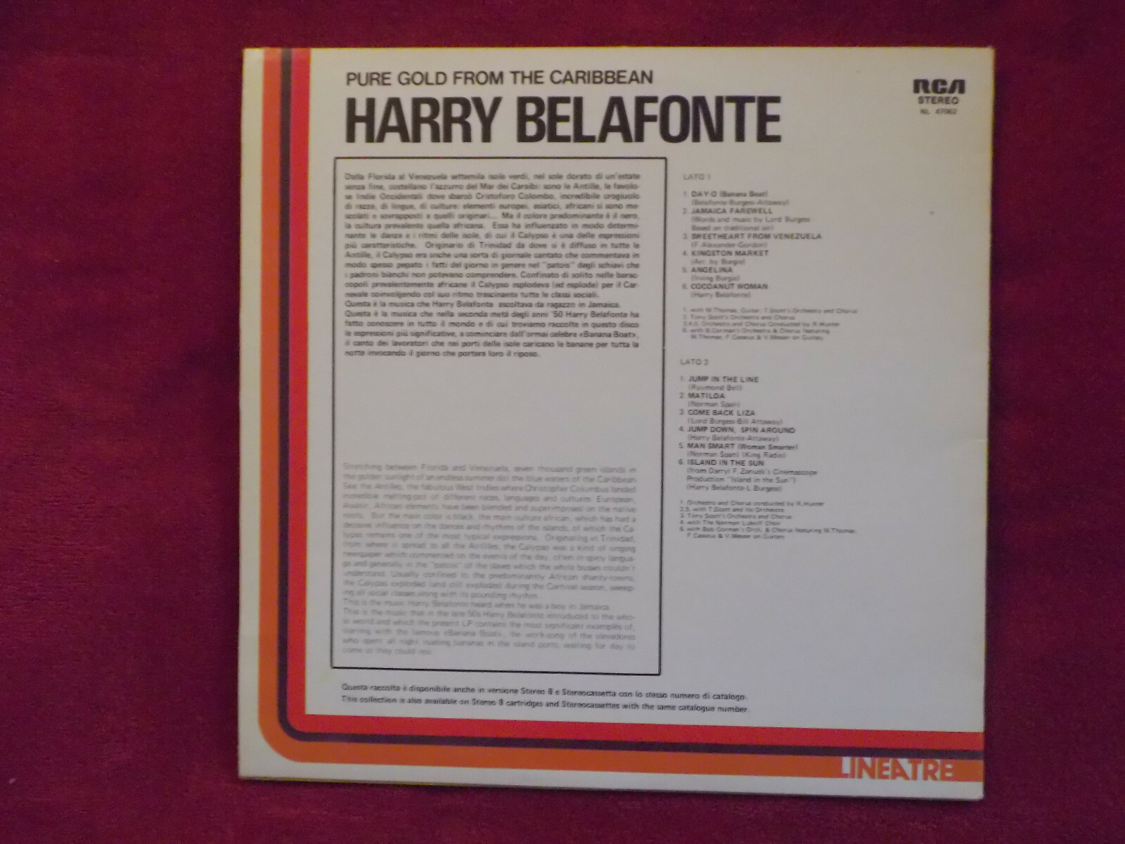 Harry Belafonte – Pure gold from the Caribbean (RCA Records, LP, 1975), Bild 2