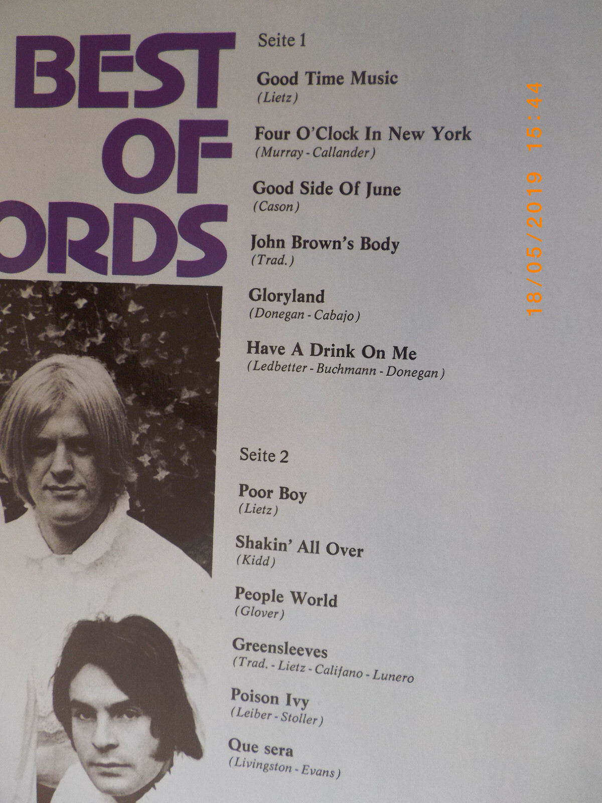 The Lords – The best of The Lords (LP, EMI Columbia Records), Bild 3